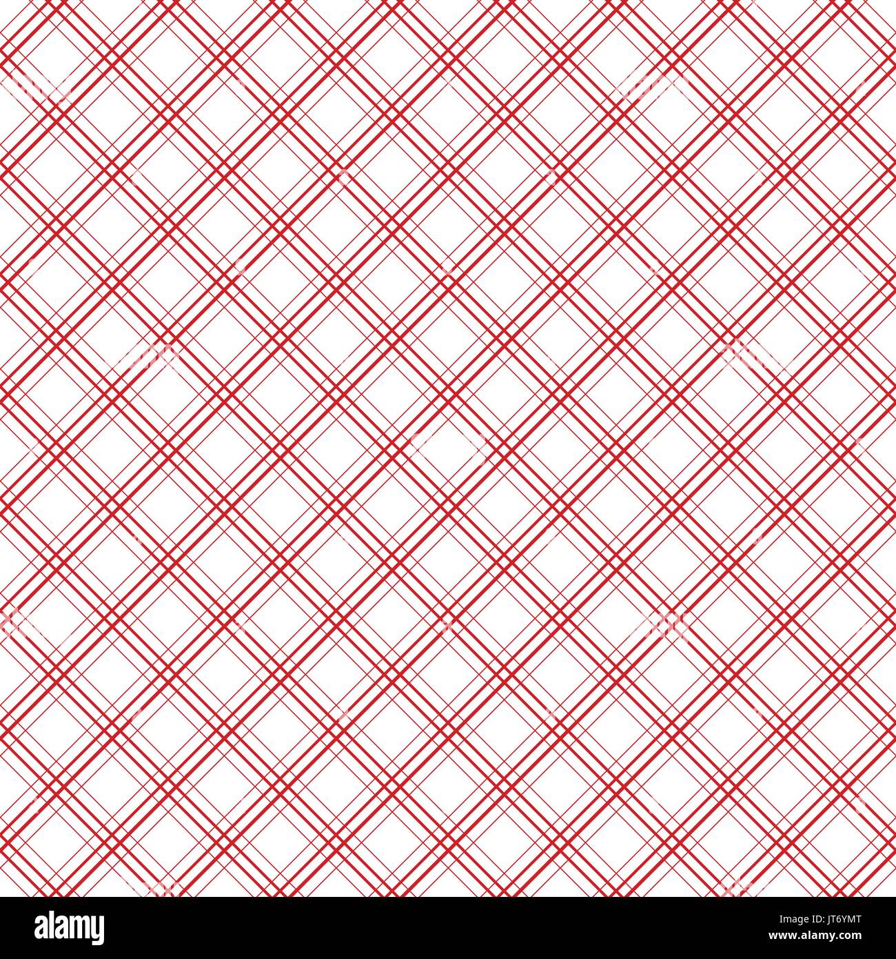 Geometric plaid diagonal line vintage seamless vector pattern. Stock Vector