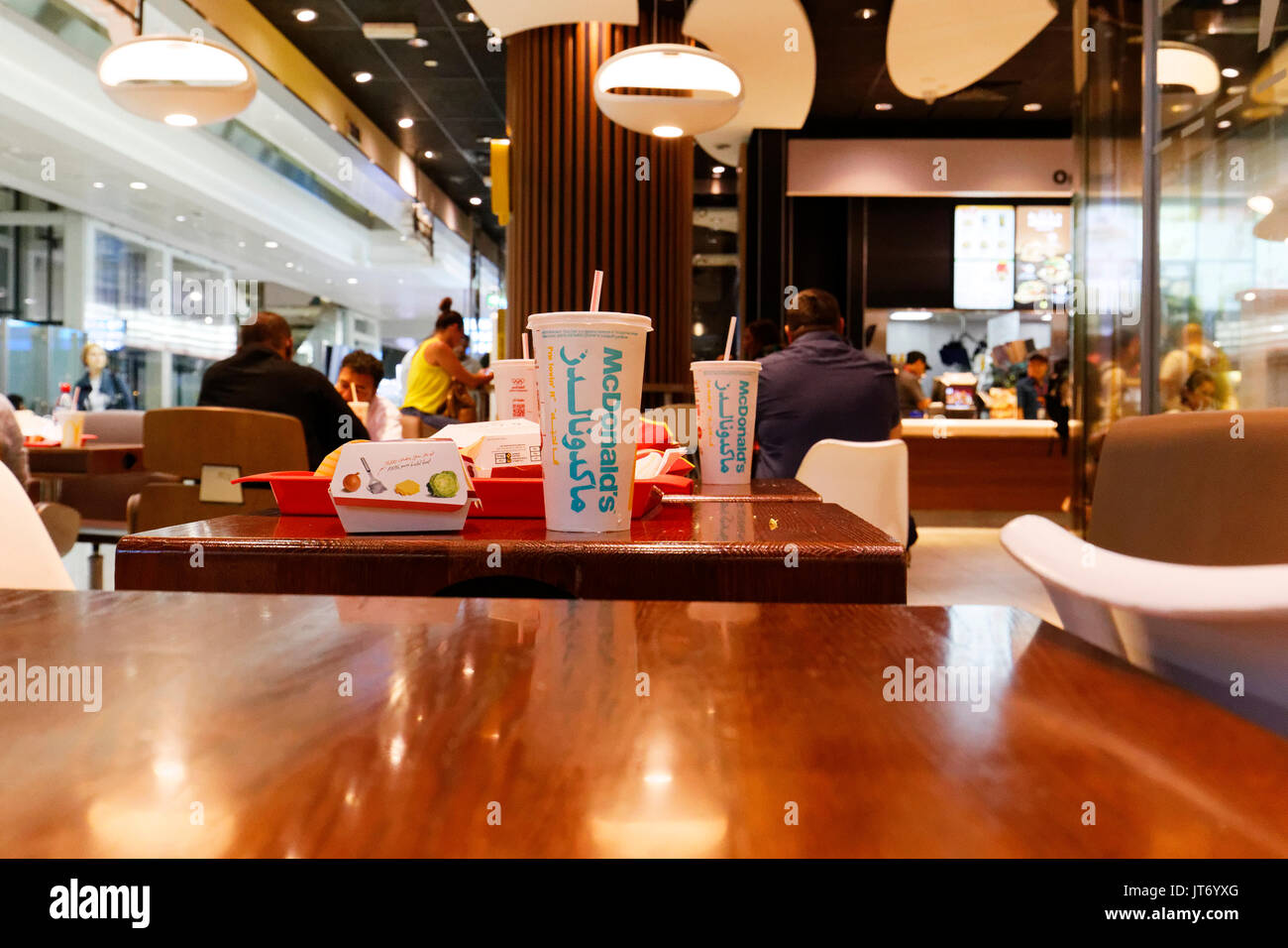Mc Donalds Restaurant Tables Dubai International Airport United