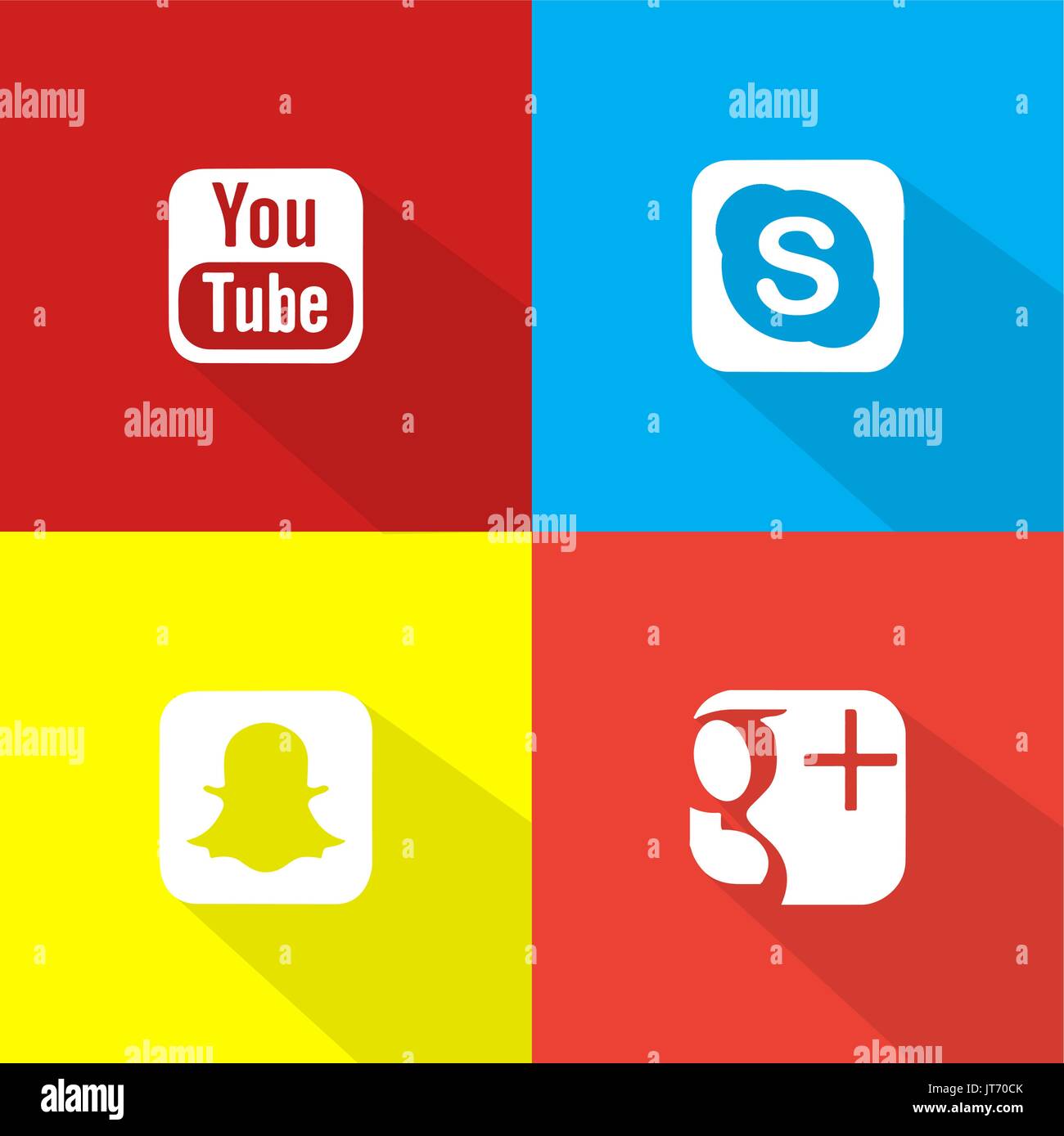 Social Network Icon Web Buttons, Vector, Illustration Stock Vector