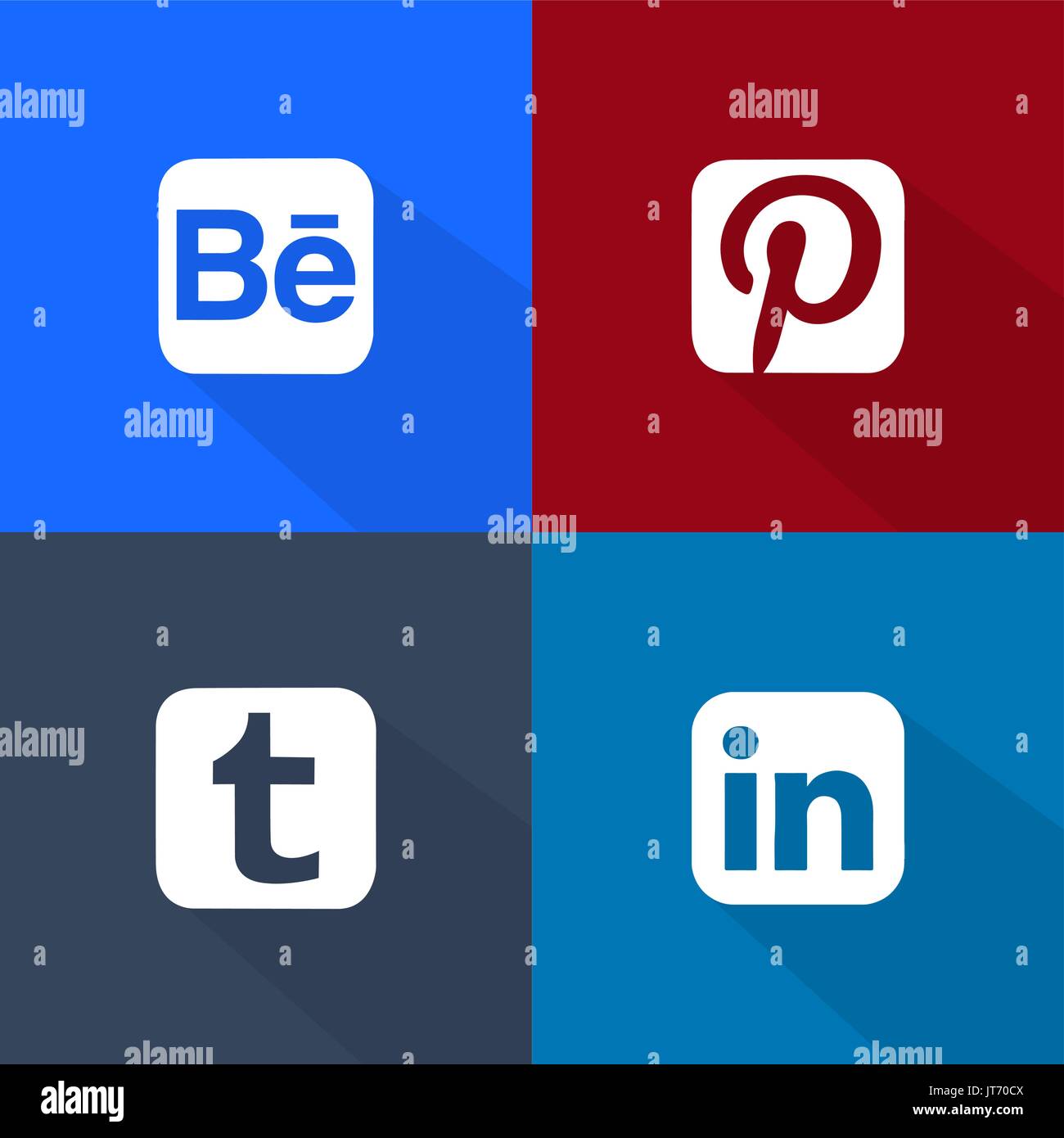Social Network Icon Web Buttons, Vector, Illustration Stock Vector
