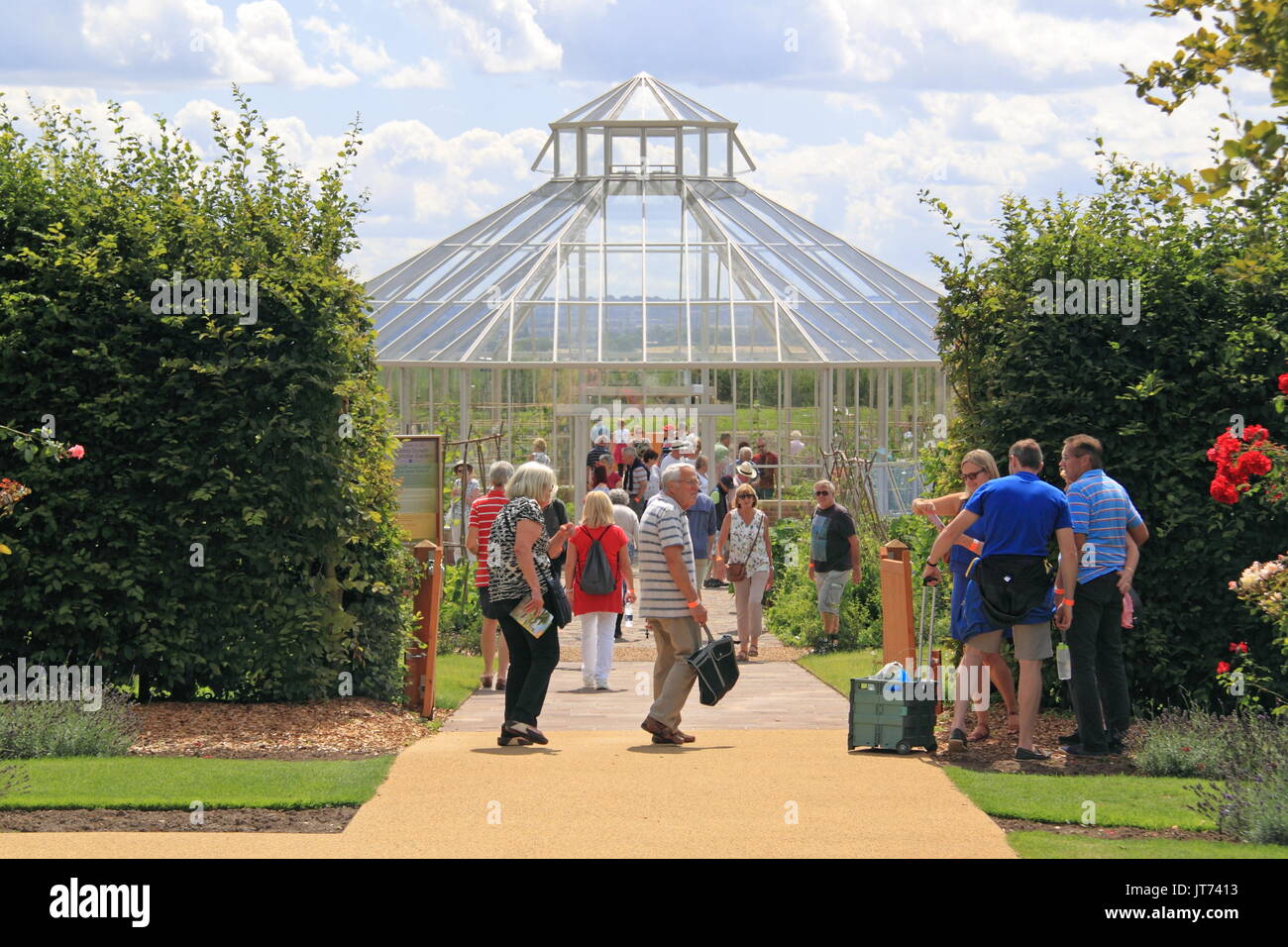 Global Growth Vegetable Garden, RHS Garden Hyde Hall Flower Show 2017, Chelmsford, Essex, England, Great Britain, United Kingdom, UK, Europe Stock Photo