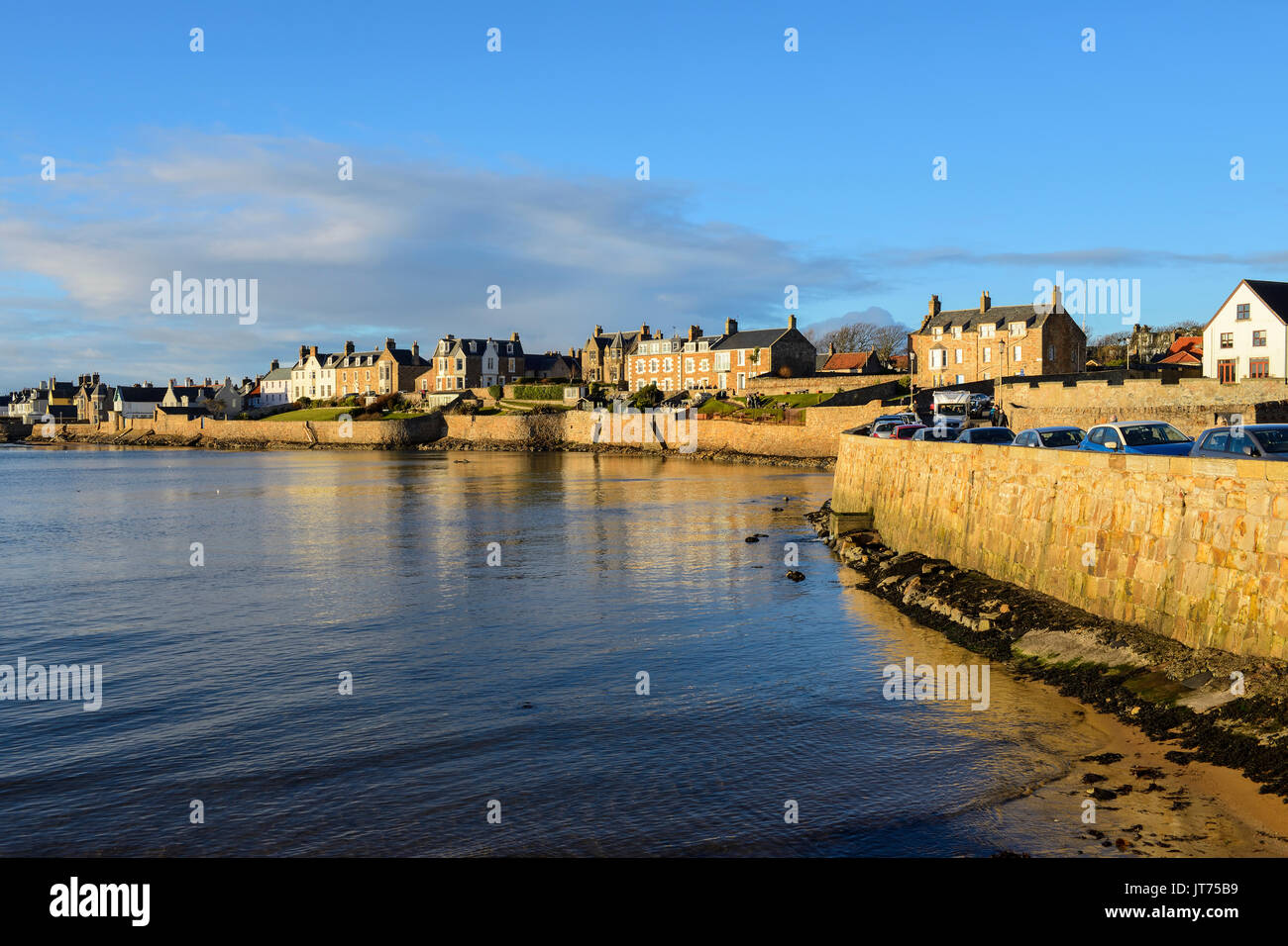 Seafront at Scottish coastal town of Elie in East Neuk of Fife