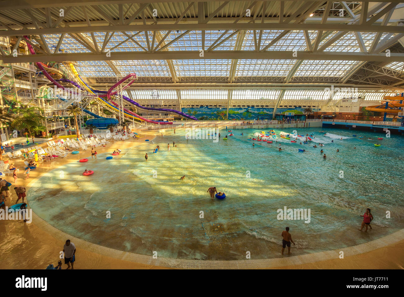 World Waterpark in the West Edmonton Mall. Stock Photo