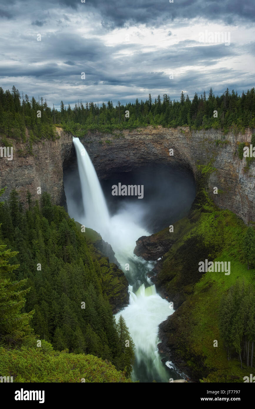 Helmcken Falls in Wells Gray Provincial Park near Clearwater, British Columbia, Canada. Long exposure. Stock Photo