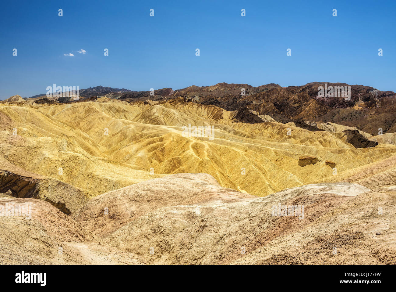Scenic view from the Zabriskie point  in Death Valley National Park in California Stock Photo