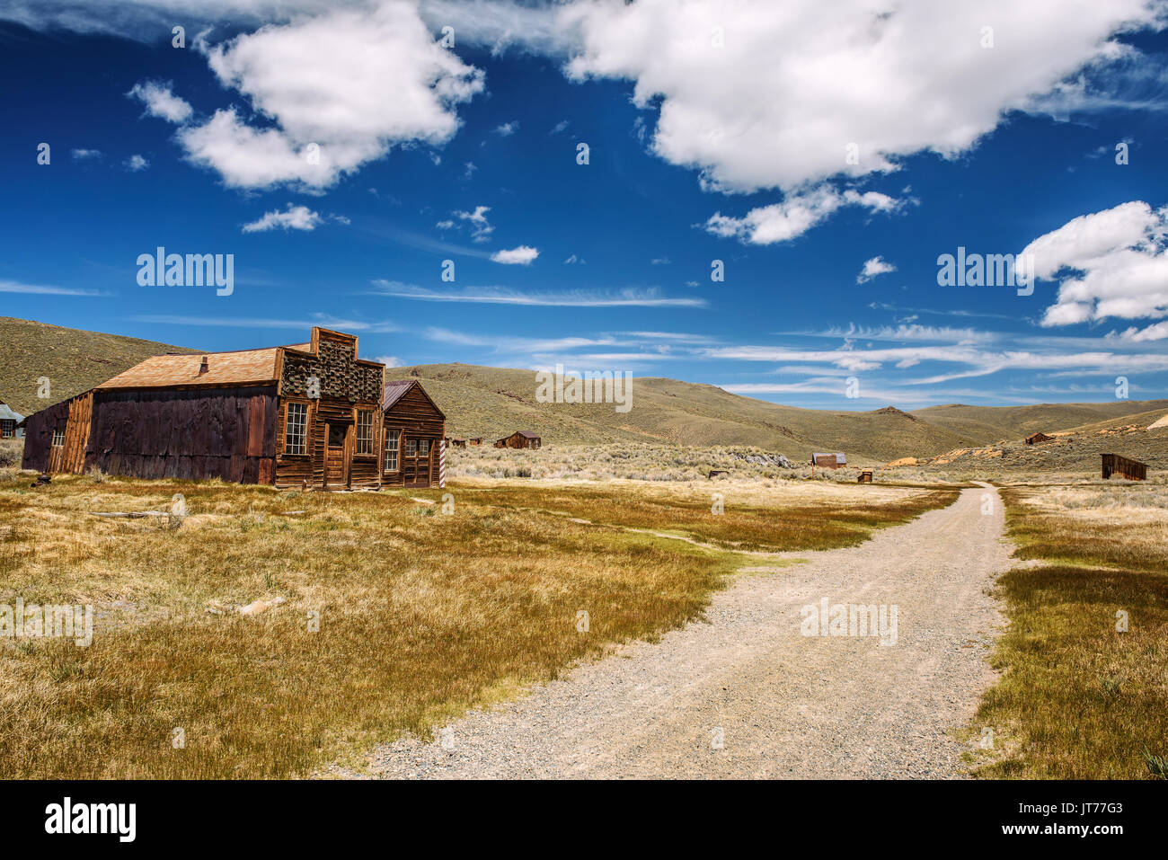 Bodie ghost town in California. Bodie is a historic state park from a gold rush era  in the Bodie Hills east of the Sierra Nevada Stock Photo