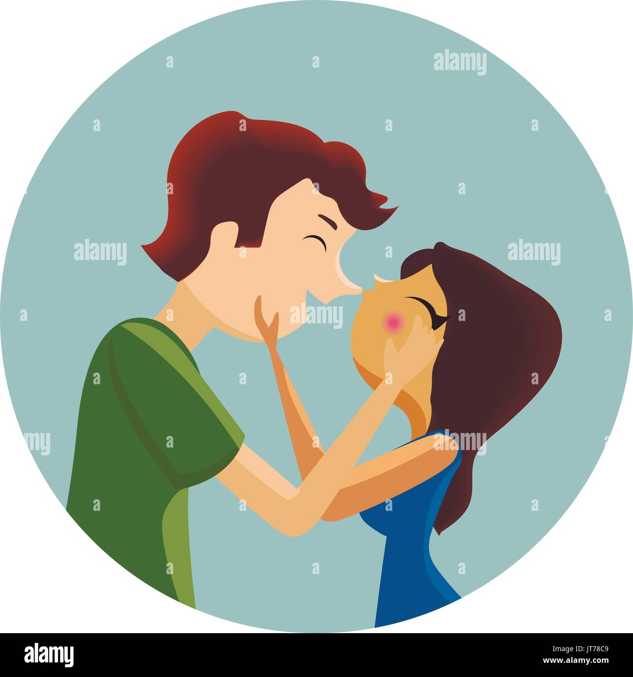 Sweet couple or family - wife and husband - kissing Stock Vector Image &  Art - Alamy