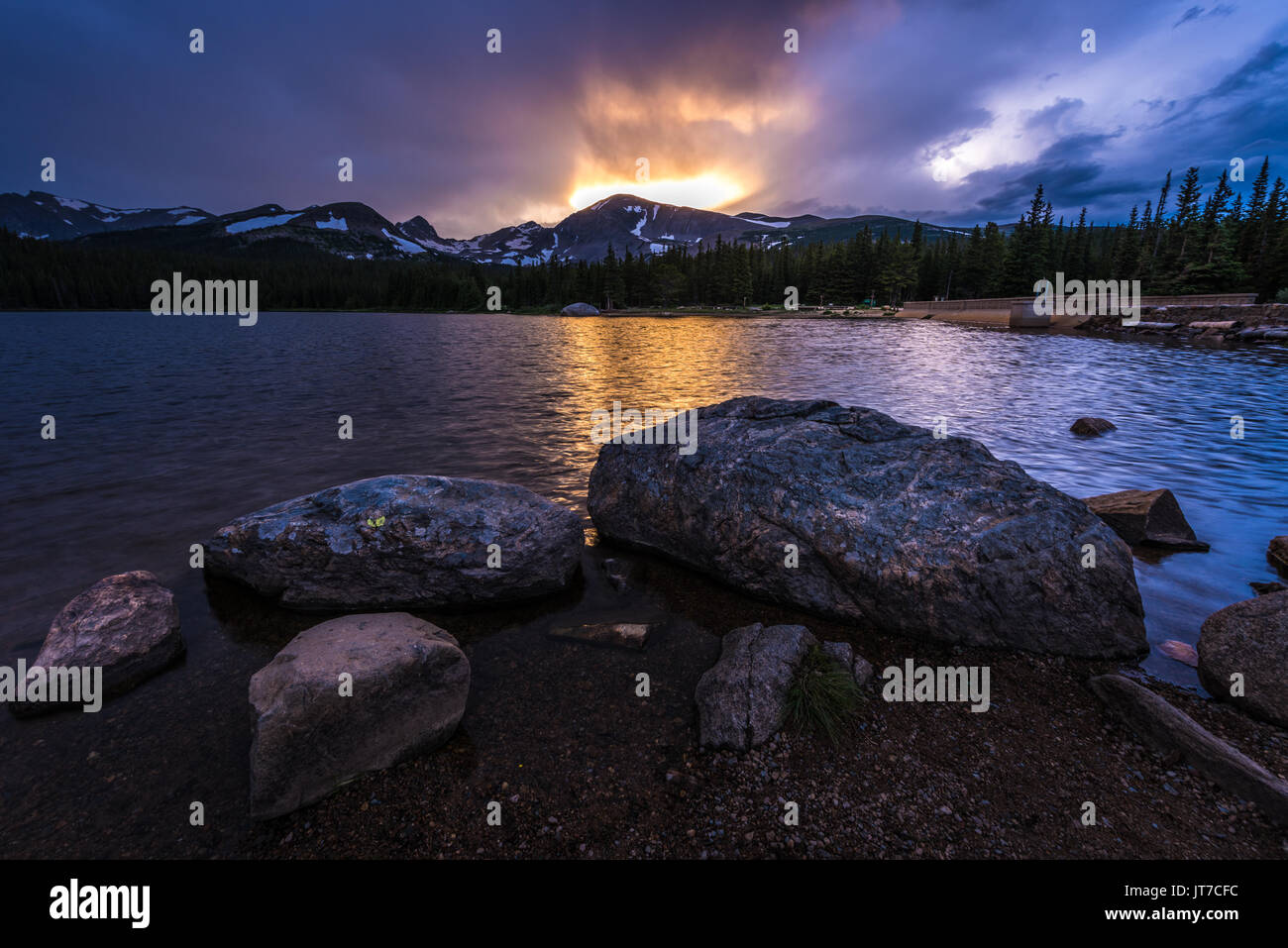 Brainard Lake Recreation Area Indian Peaks Colorado Stock Photo