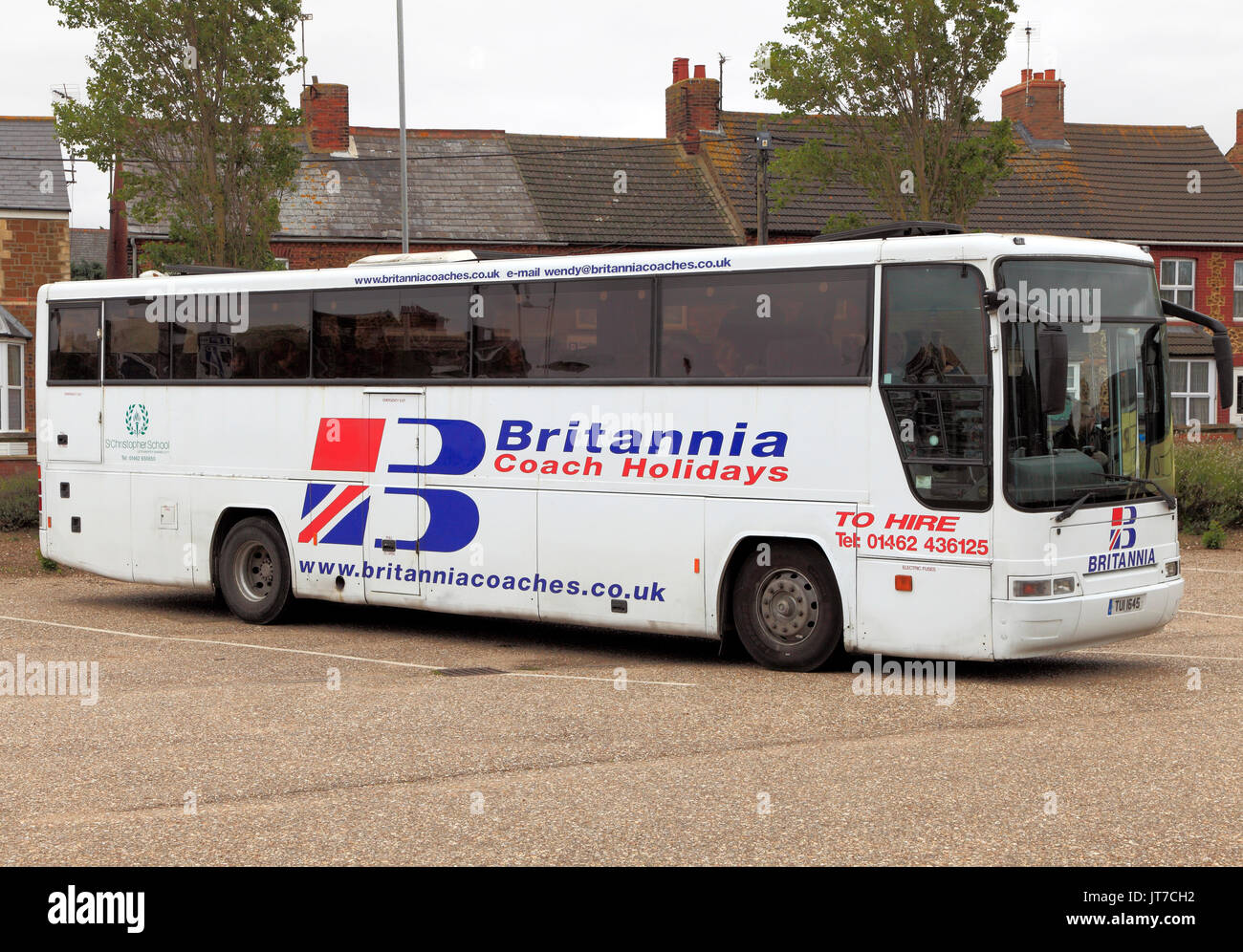 Britannia Coach Holidays, coaches, day trip, trips, excursion, excursions, travel, transport, England, UK,  operator, operators, company, companies Stock Photo