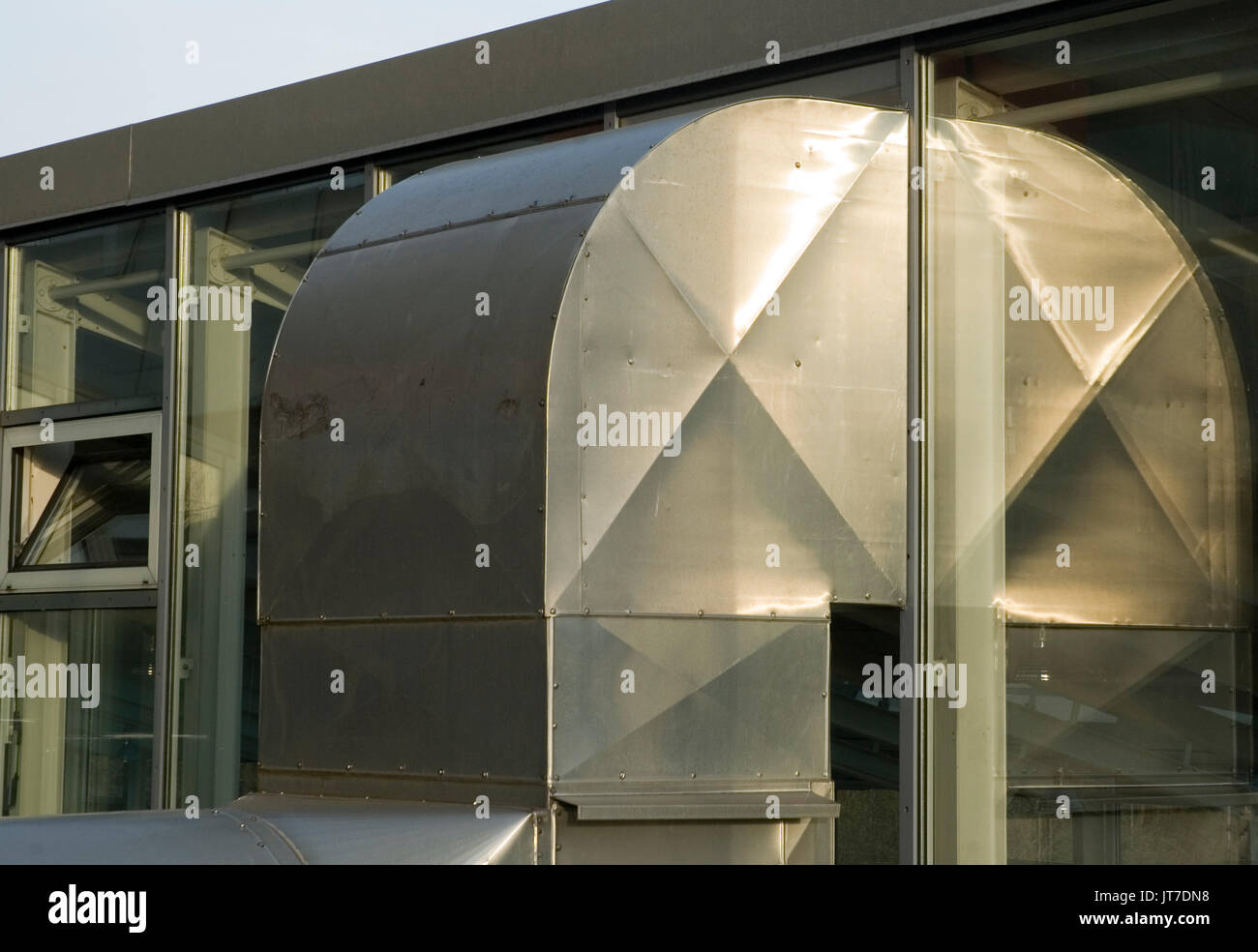 ventilation shaft at glass facade Stock Photo - Alamy