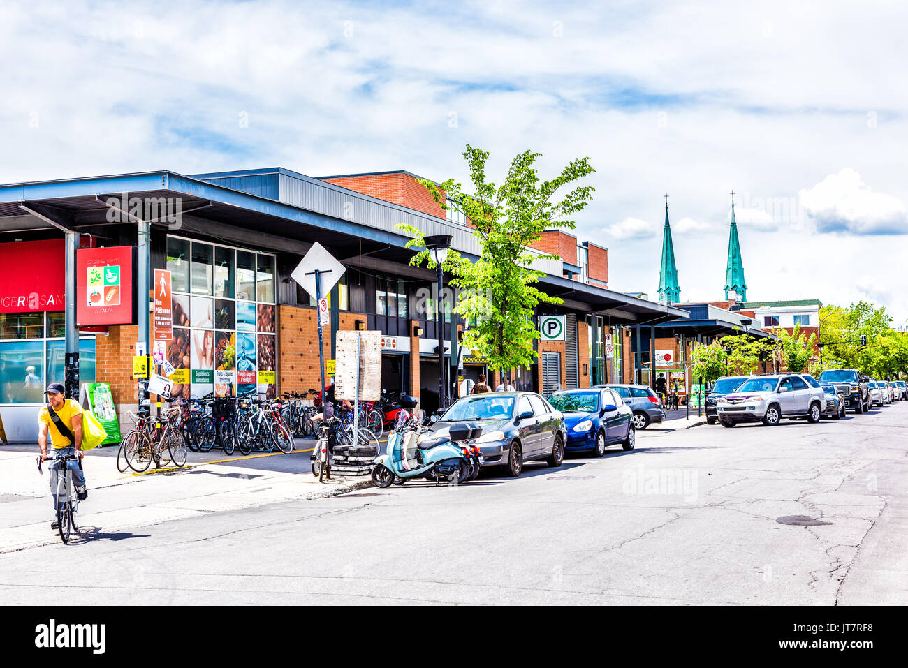 Montreal, Canada May 28, 2017 Jean Talon farmers market building