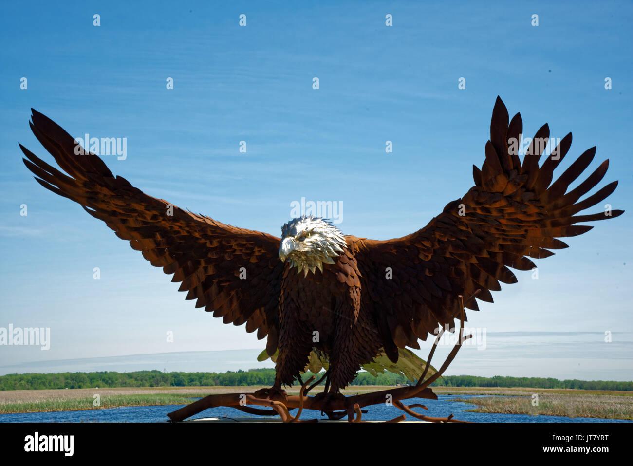 Montezuma Refuge Eagle Sculpture High Resolution Stock Photography and