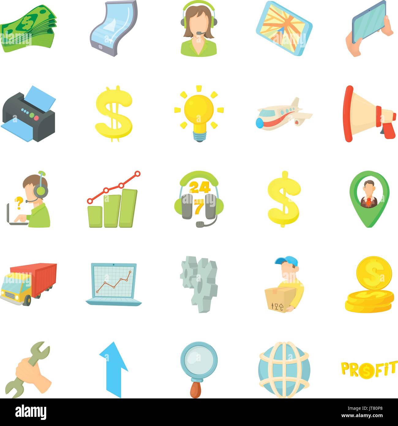 Fiscal icons set, isometric style Stock Vector