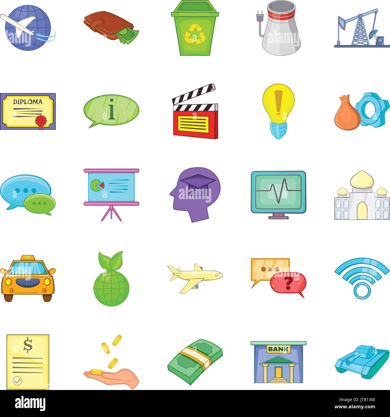Remuneration icons set, isometric style Stock Vector