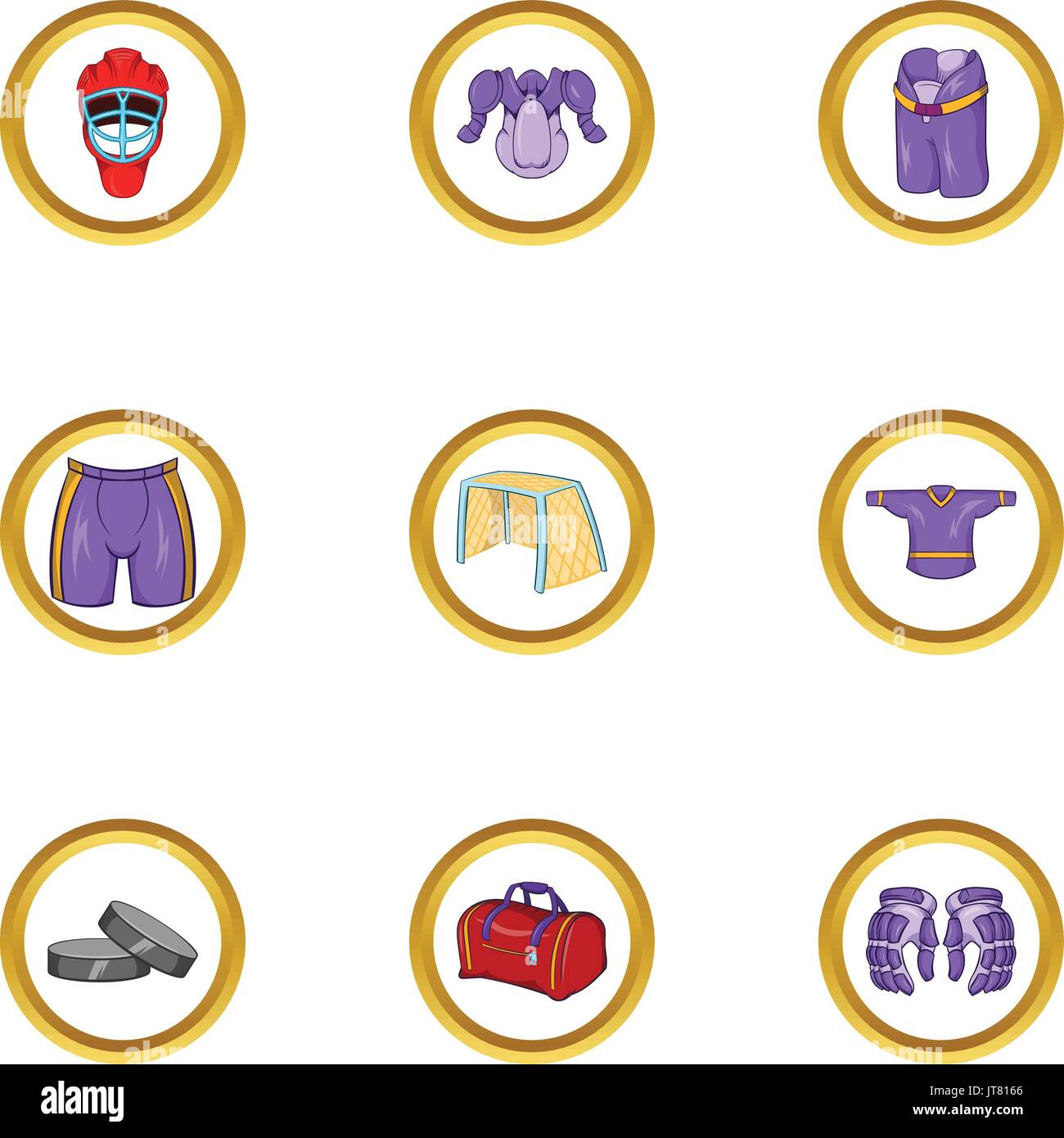 Hockey clothes icon set, cartoon style Stock Vector Image & Art - Alamy