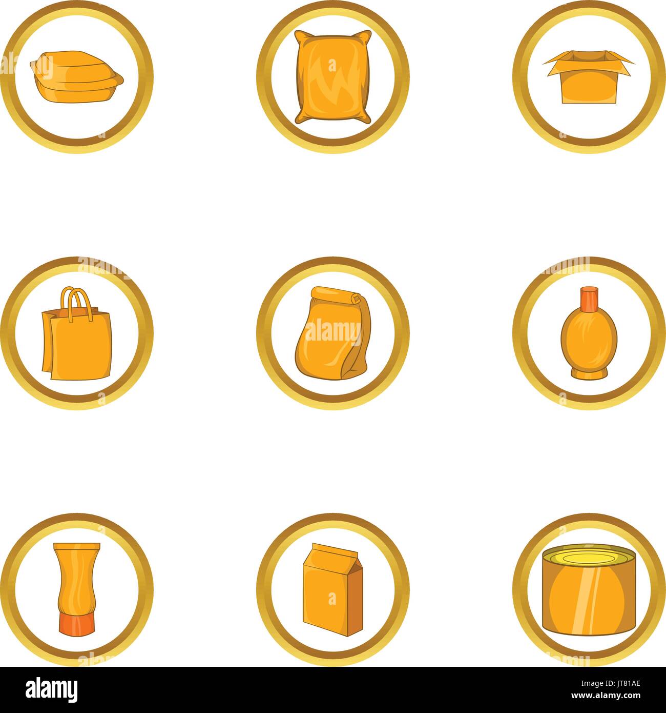 Packing icon set, cartoon style Stock Vector Image & Art - Alamy