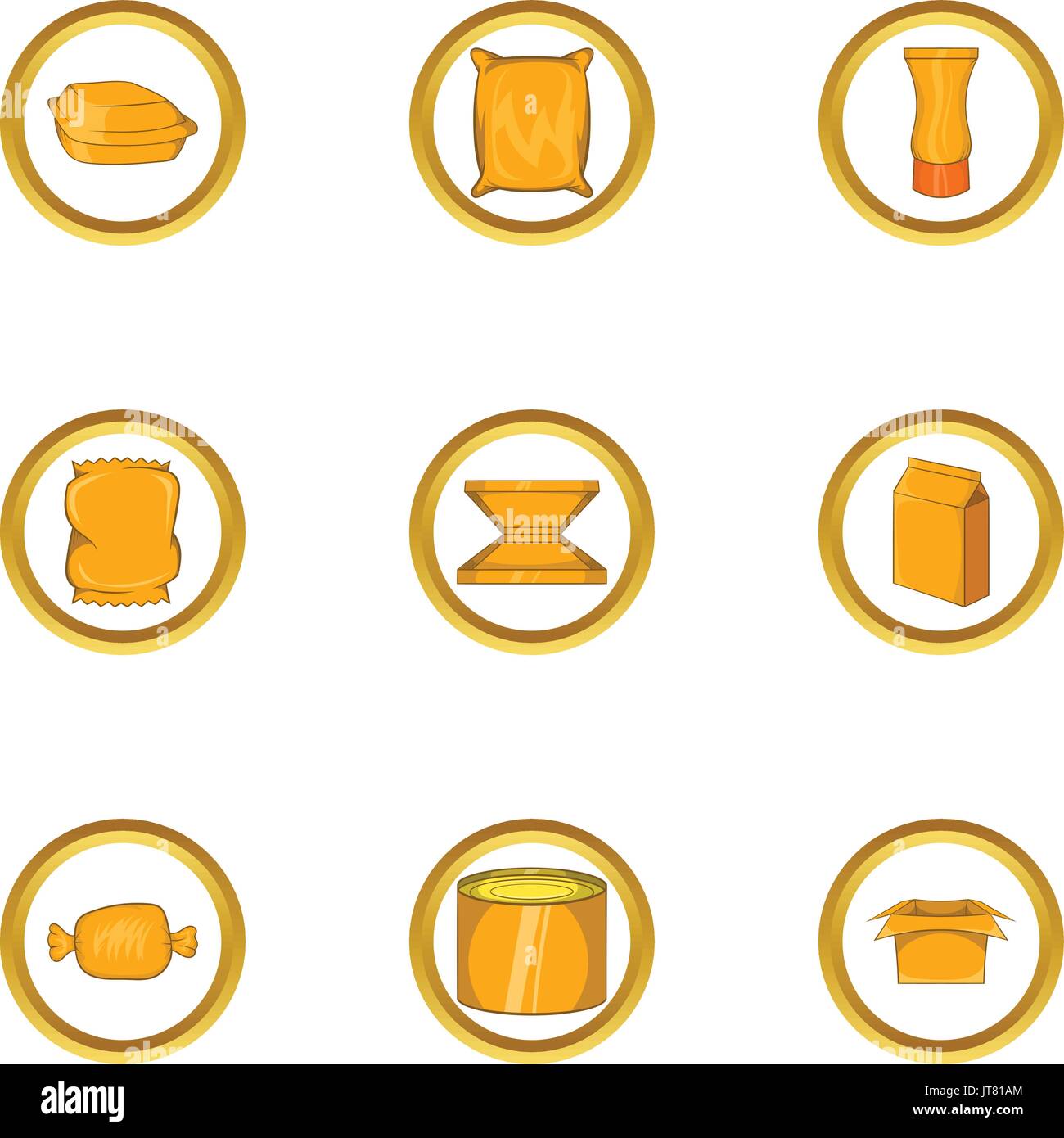 Packing industry icon set, cartoon style Stock Vector Image & Art - Alamy