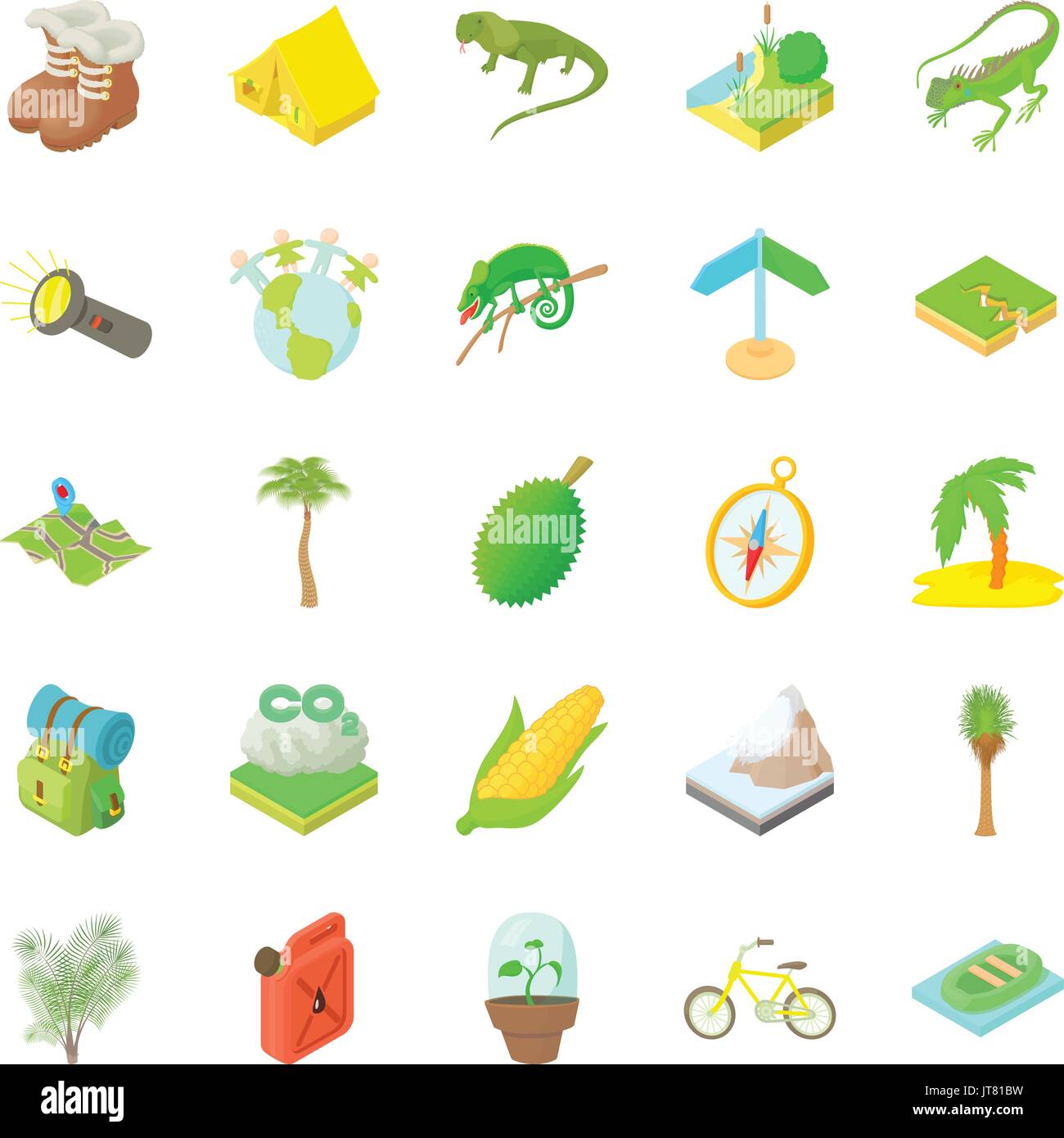 Tourist icons set, cartoon style Stock Vector Image & Art - Alamy