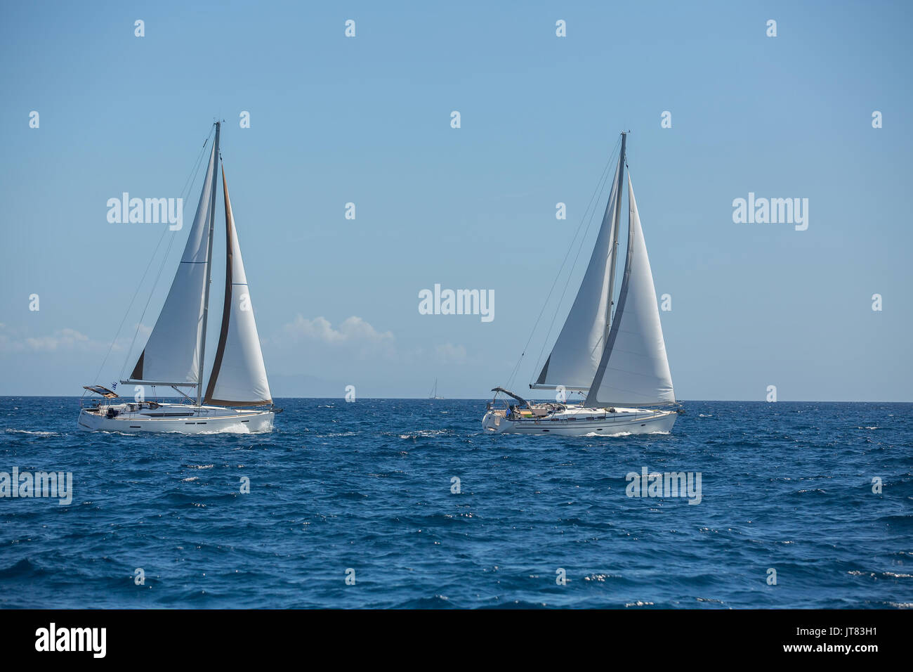 Boats in sailing regatta. Sailing. Luxury yachts Stock Photo - Alamy