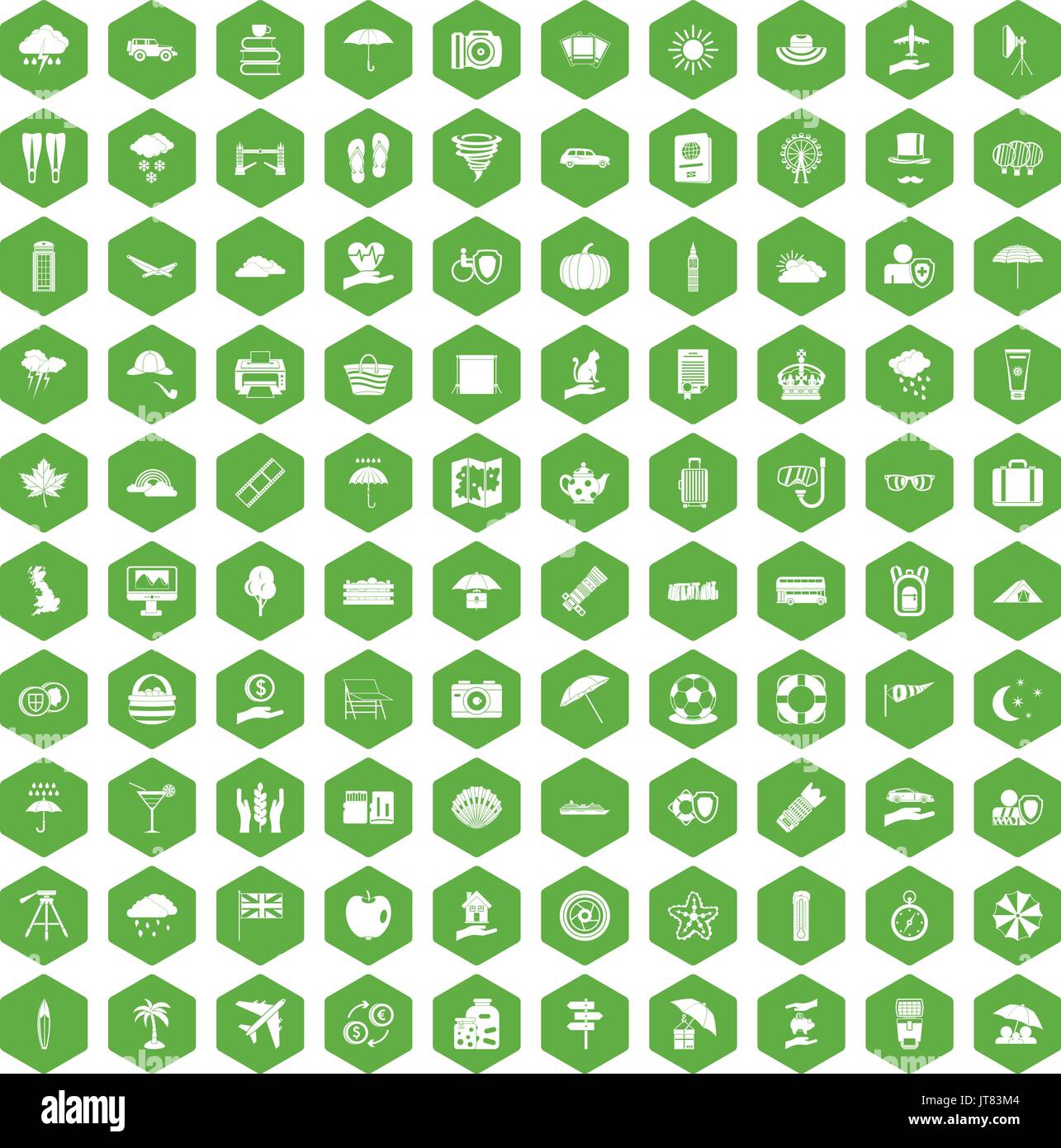 100 umbrella icons hexagon green Stock Vector Image & Art - Alamy