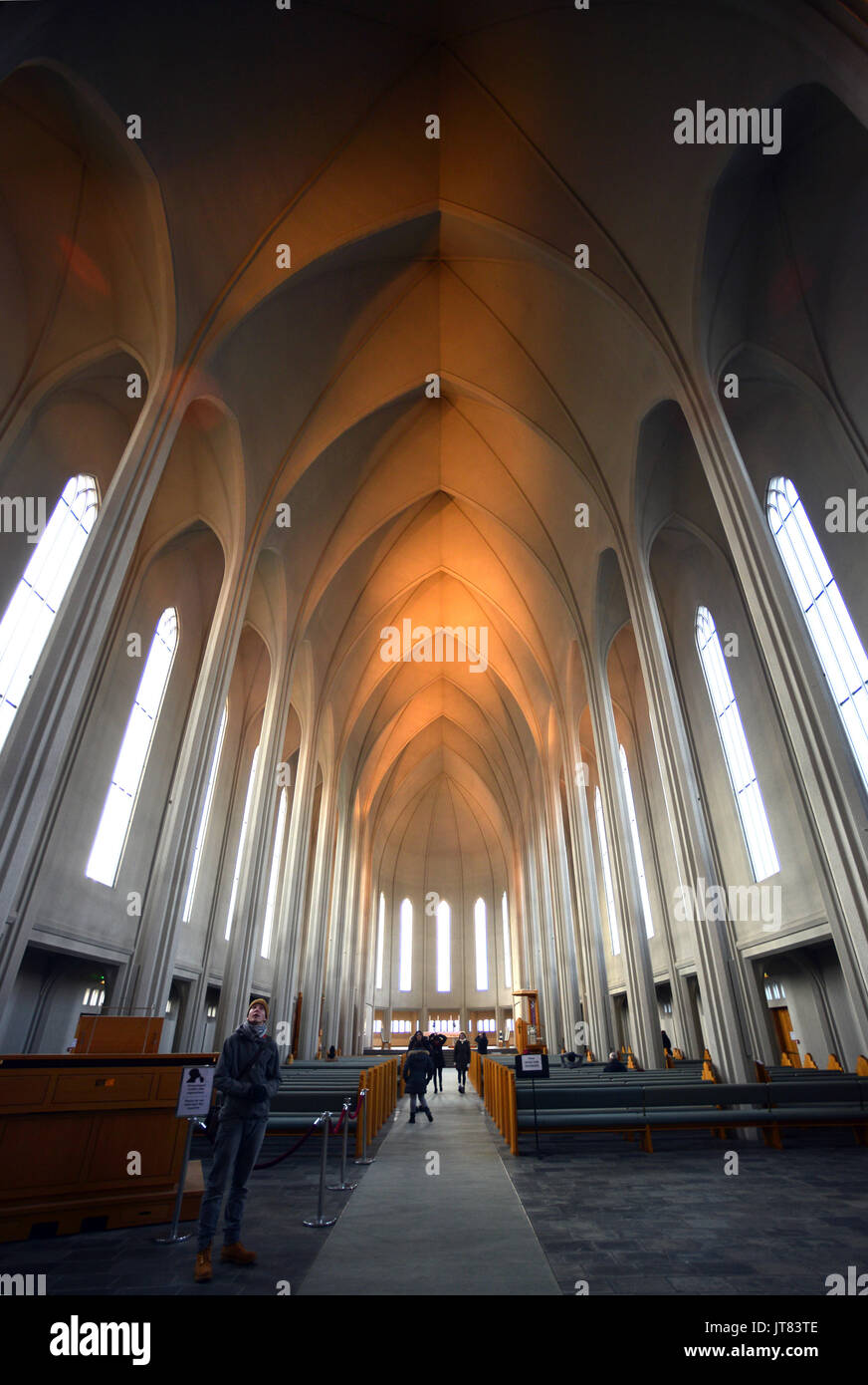 Hallgrimskirkja Interior Reykjavik Iceland Hi Res Stock Photography And   Interior Of Hallgrmskirkja Church Reykjavik Iceland JT83TE 