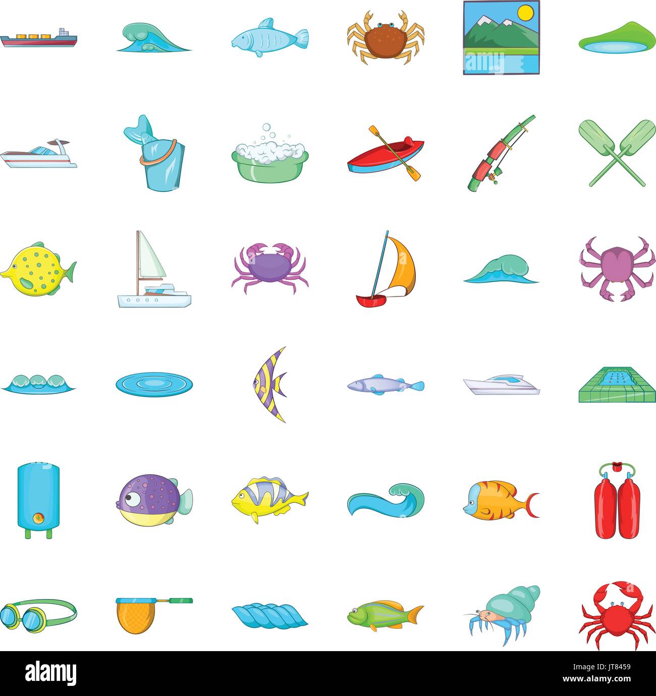 Water icons set, cartoon style Stock Vector Image & Art - Alamy