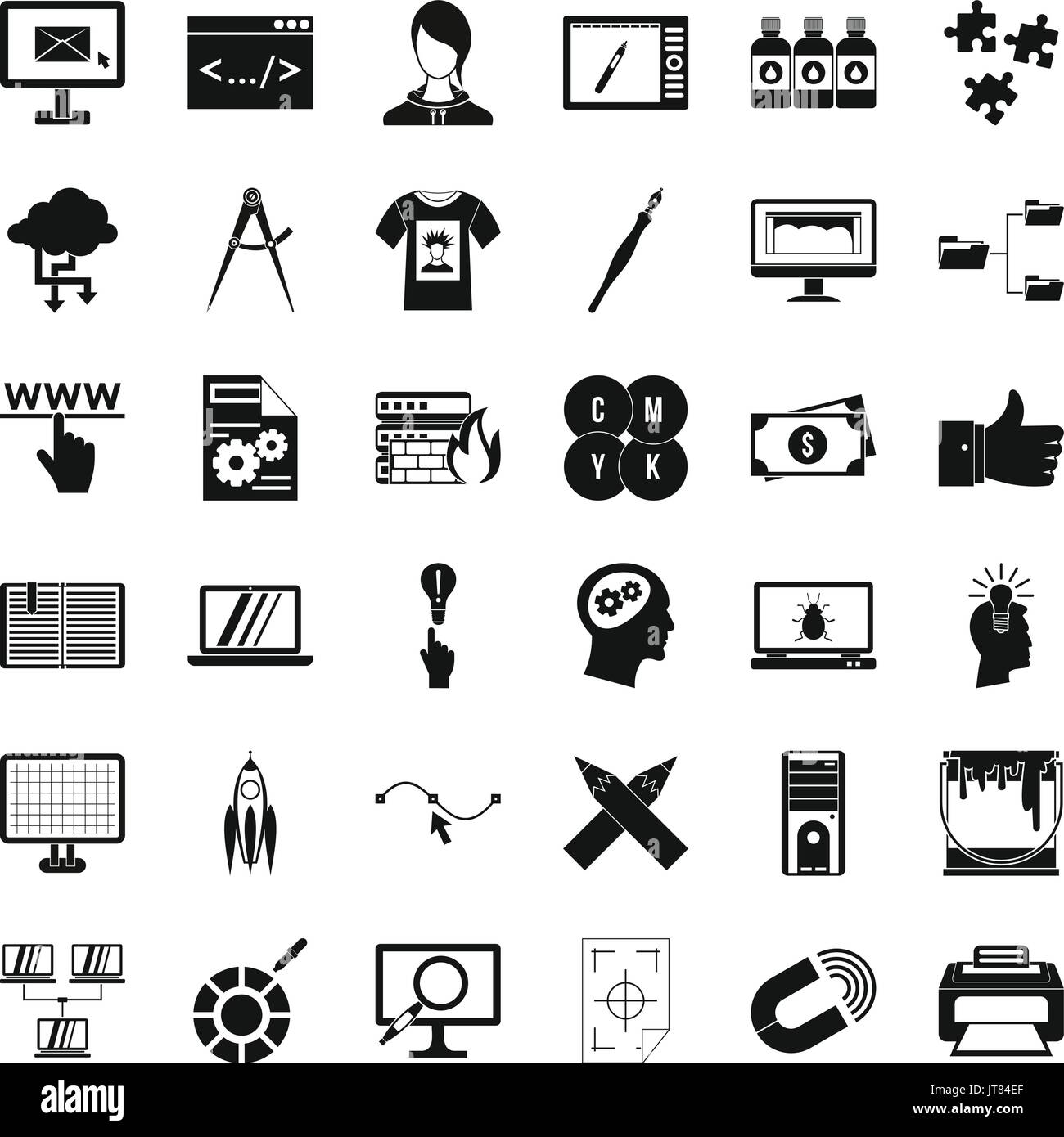 Web design icons set, simple style Stock Vector Image & Art - Alamy