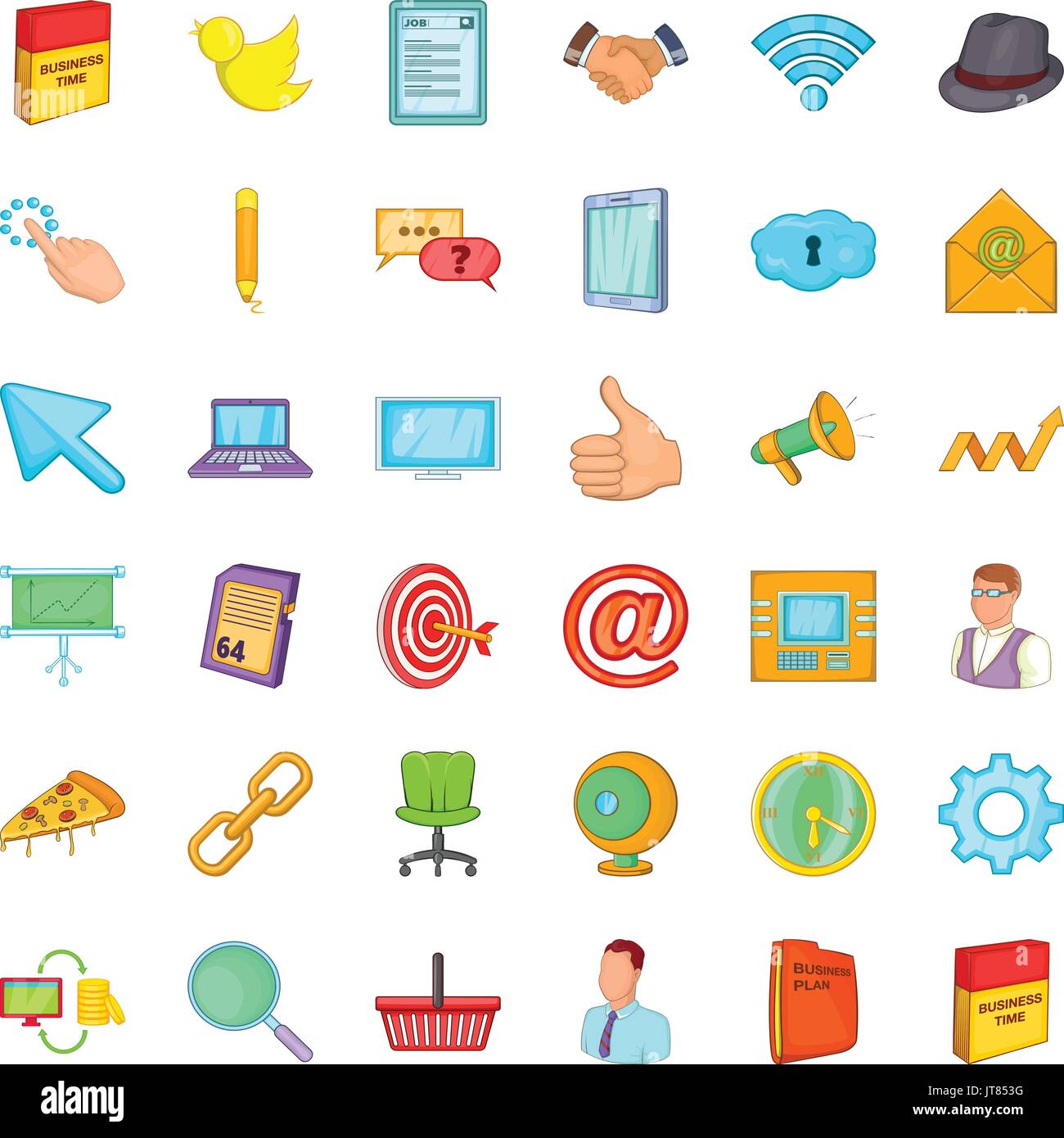 Work space icons set, cartoon style Stock Vector Image & Art - Alamy