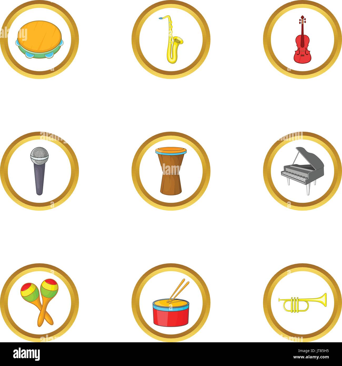 Instrument icons set, cartoon style Stock Vector Image & Art - Alamy