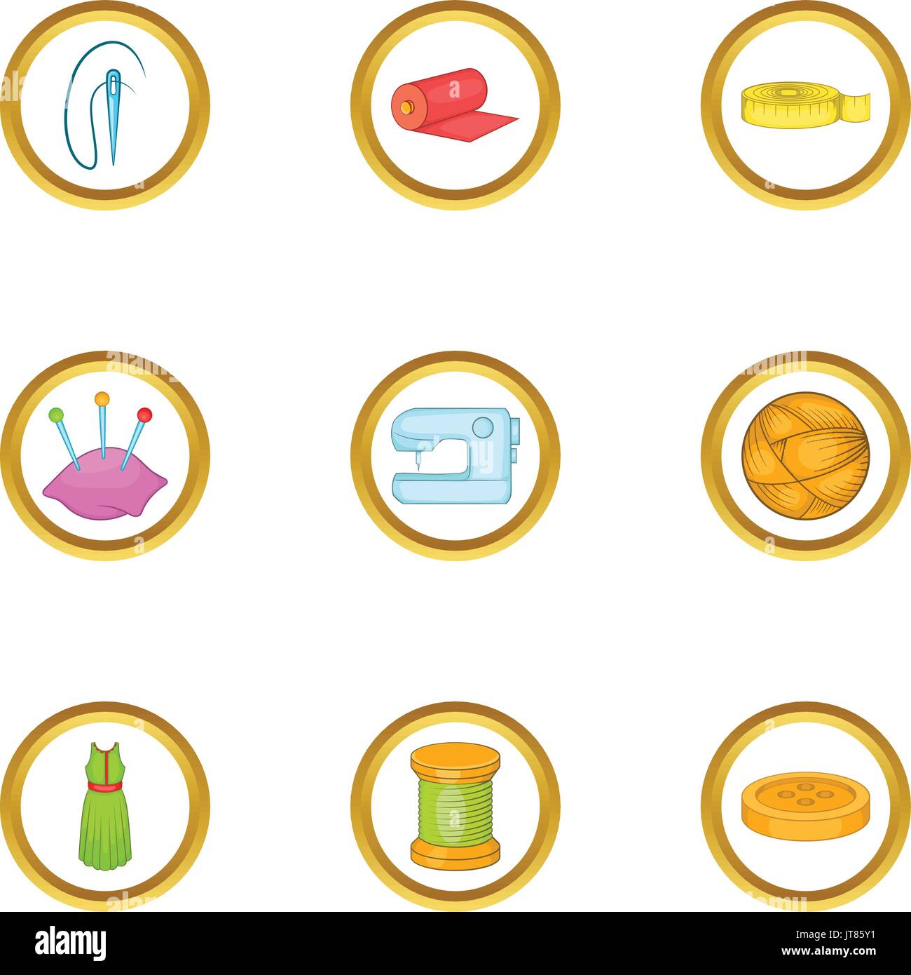 Tailor icons set, cartoon style Stock Vector Image & Art - Alamy