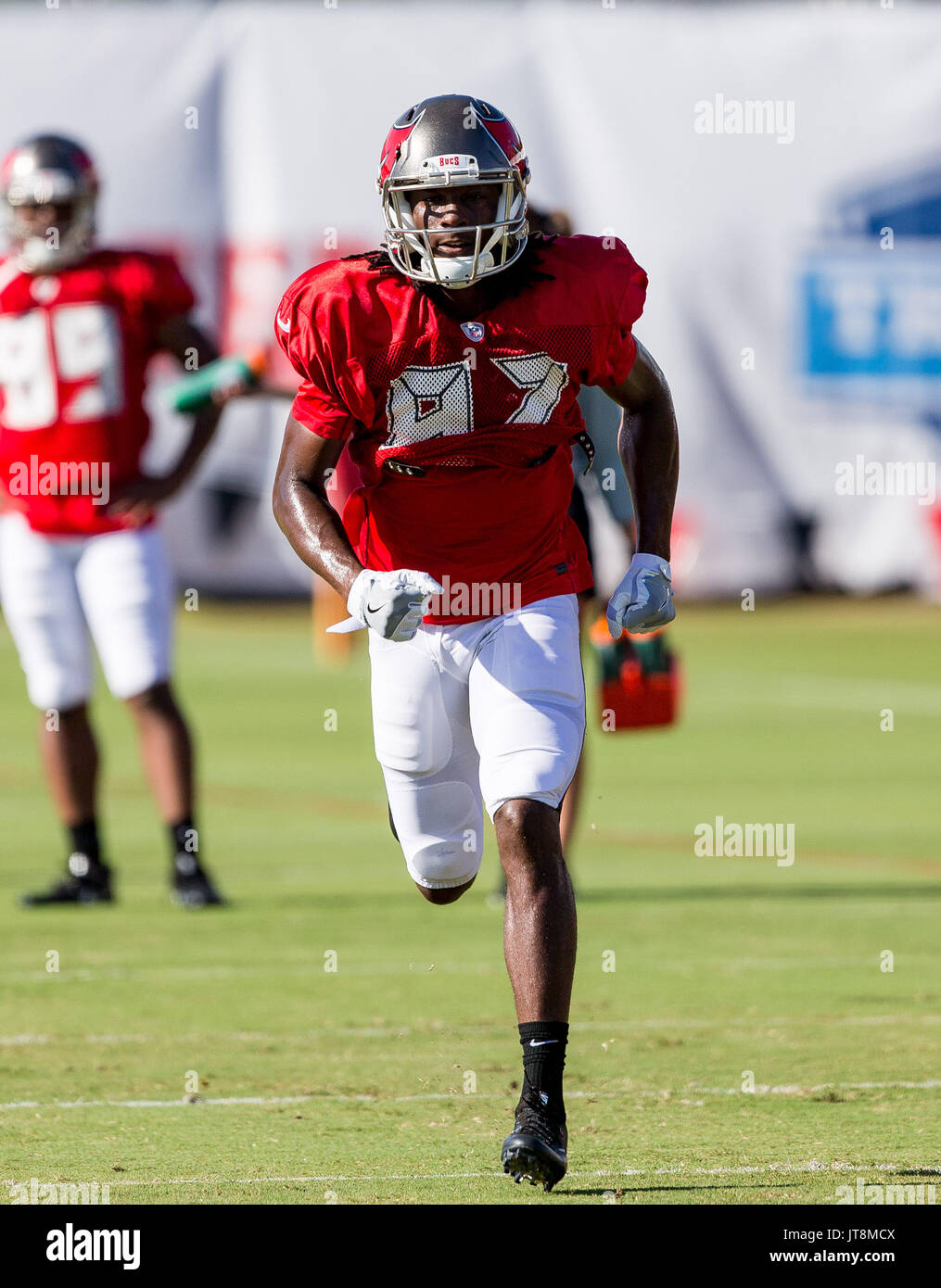 August 08, 2017 Tampa Bay Buccaneers wide receiver Derel Walker (87) doing drills at training