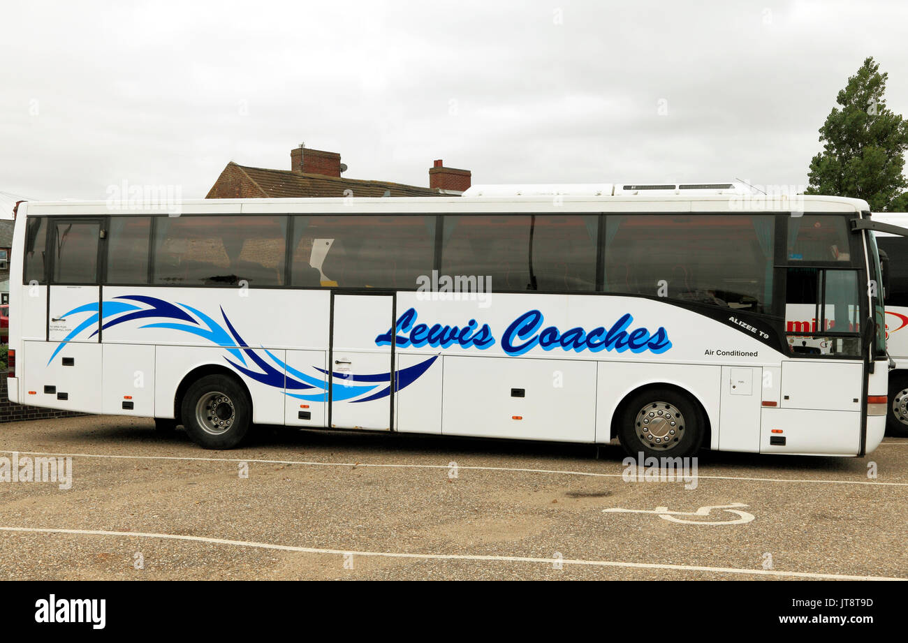 Lewis Coaches, coach, travel, day trip, trips, holidays, excursions, transport, England, UK,  operator, operators, company, companies Stock Photo