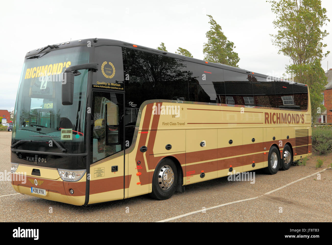 Richmonds Coaches, coach, executive travel, first cla operator, operators, company, companies, travel, day trip, trips, holidays, excursions Stock Photo