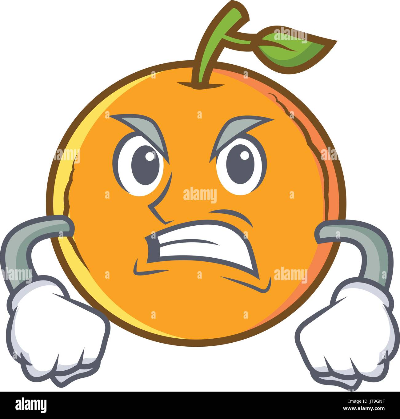 Angry orange fruit cartoon character Stock Vector Image & Art Alamy