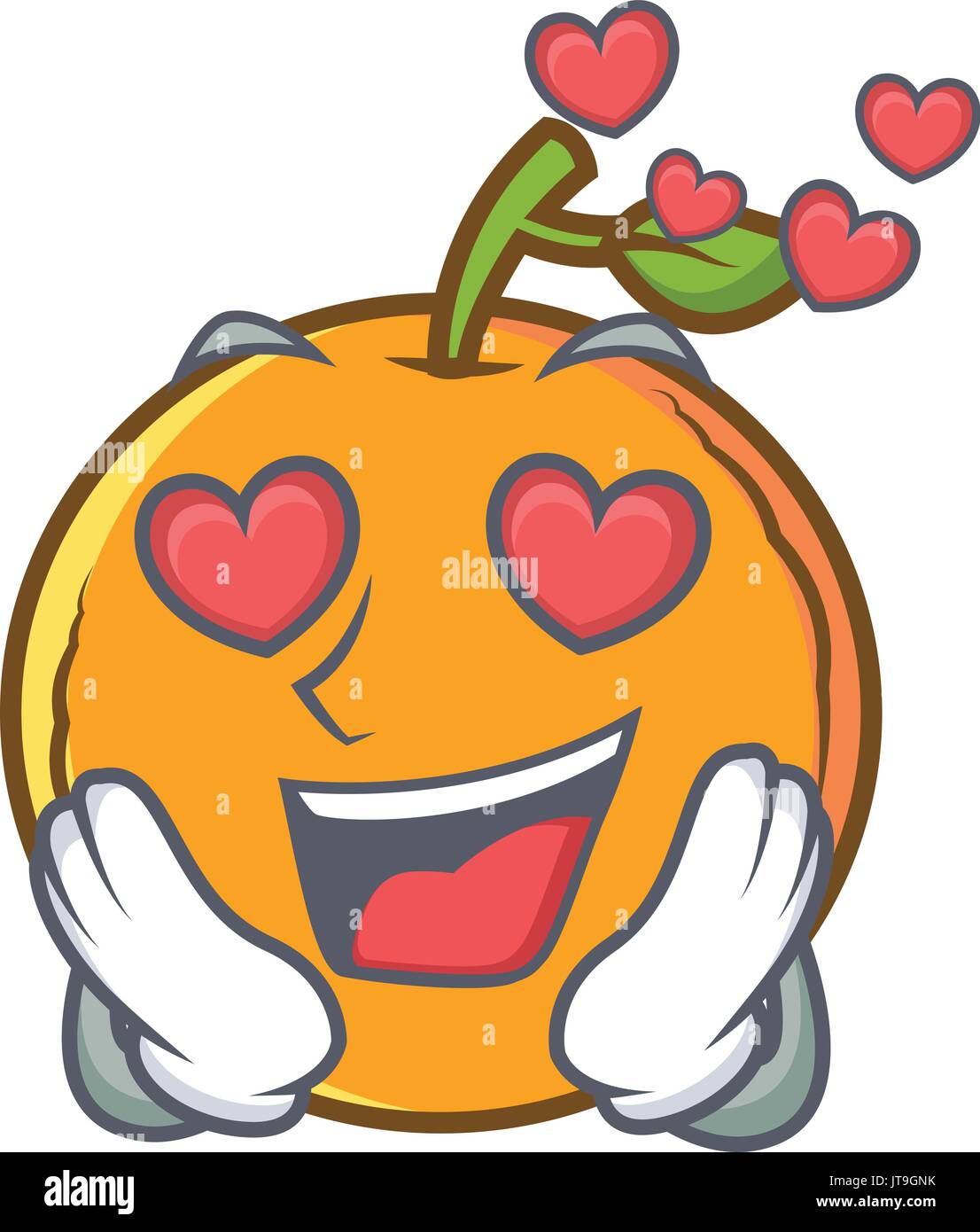 In love orange fruit cartoon character Stock Vector Image & Art - Alamy