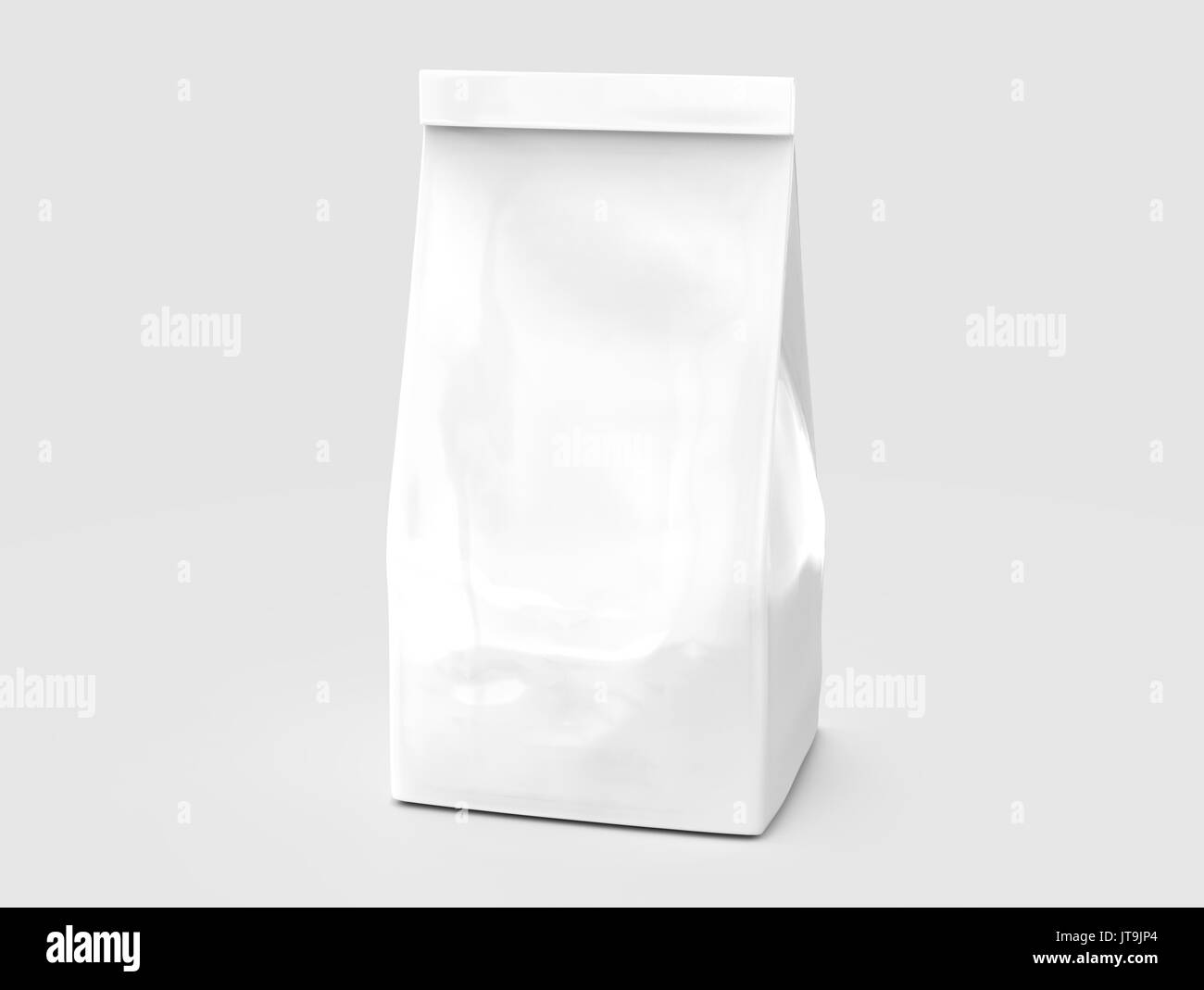 Pearl white coffee bean bag mockup, blank foil bag template in 3d rendering  Stock Photo - Alamy