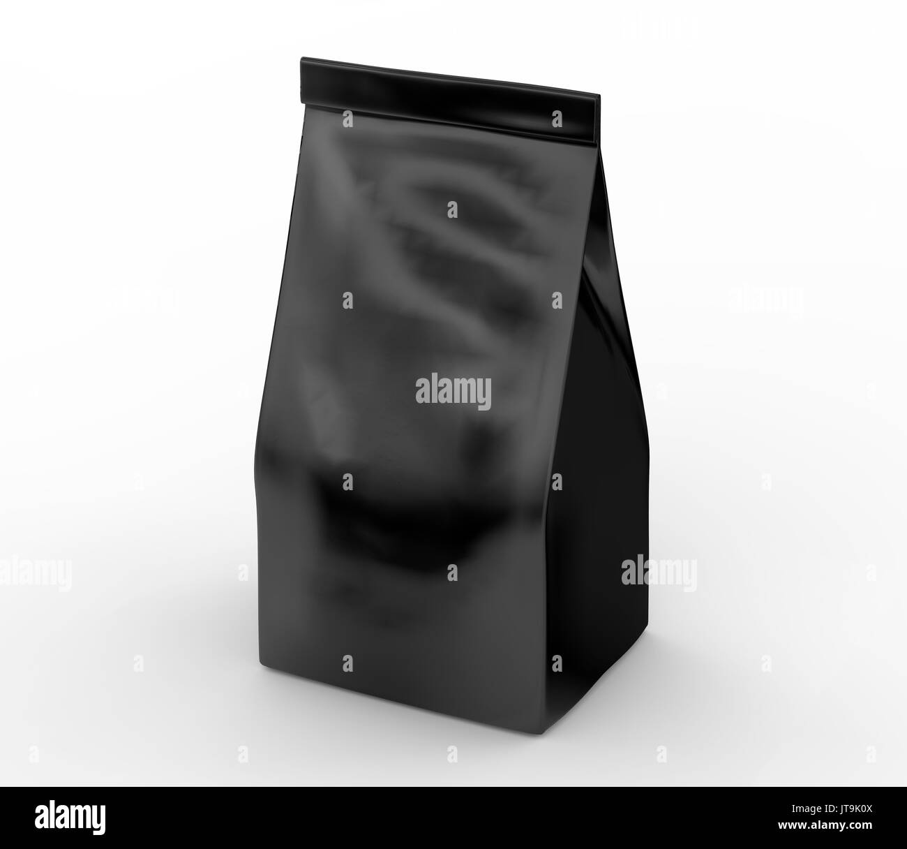 Download Black Coffee Bean Bag Mockup Blank Foil Bag Template In 3d Rendering Stock Photo Alamy