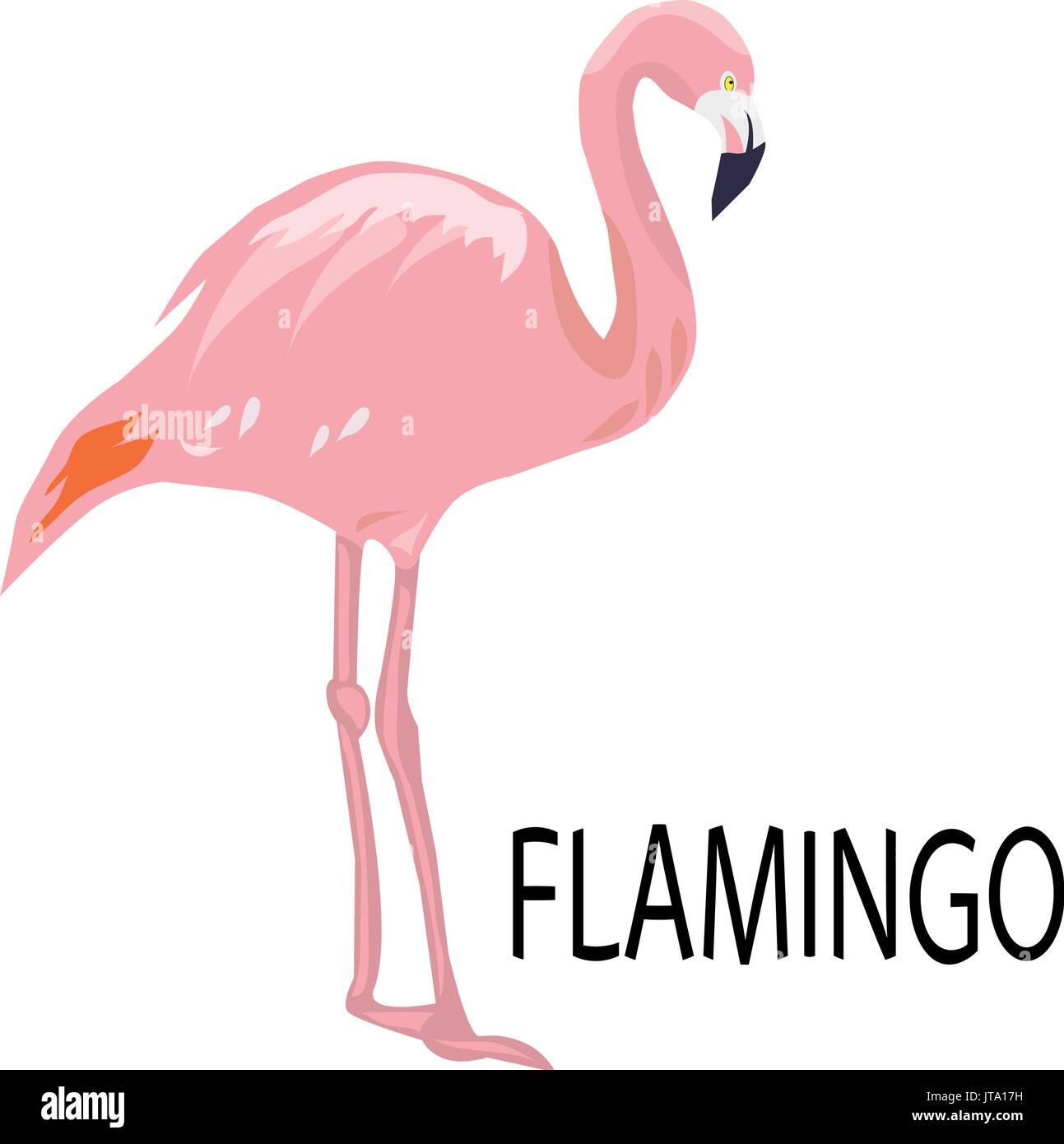 vector illustration of a pink flamingo silhouette Stock Vector Image ...