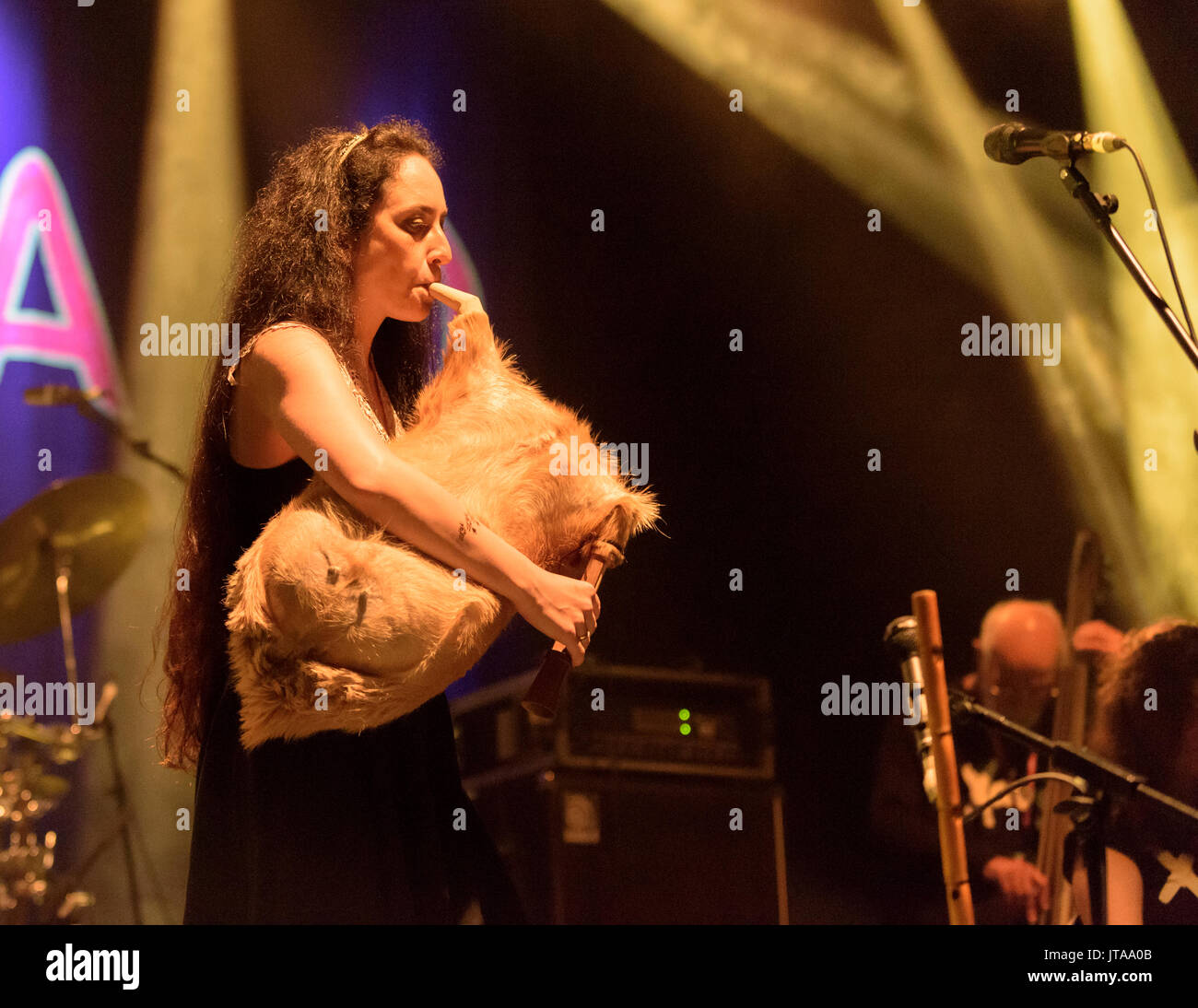 Xáos performing at the WOMAD Festival, Charlton Park, Malmesbury, Wiltshire, England, July 29, 2017 Stock Photo