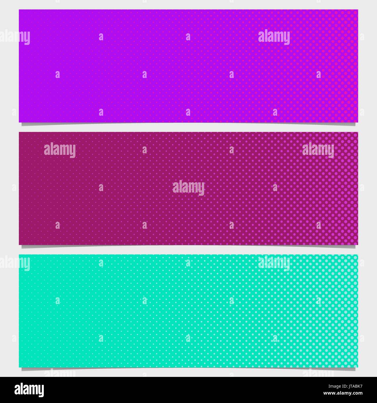 Halftone dot pattern banner design - vector illustration from circles in varying sizes Stock Vector