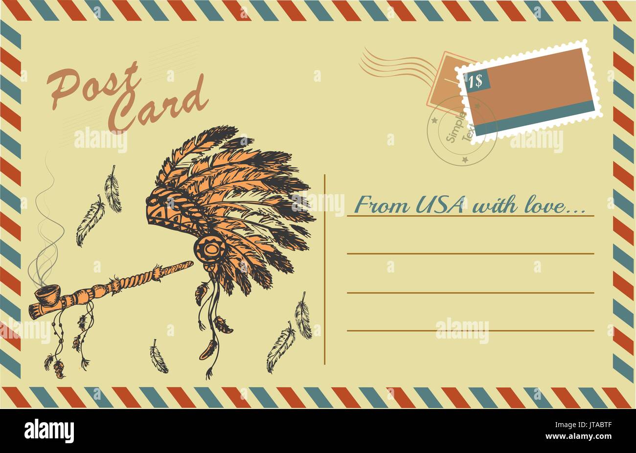 Indian post card sign Stock Vector Images Alamy