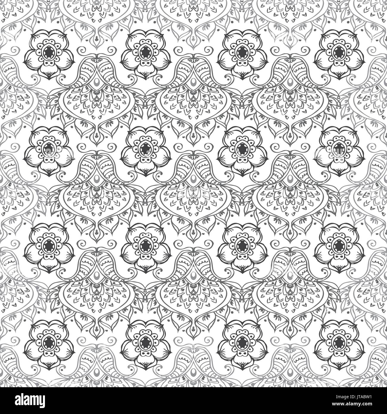 Seamless Pattern With Ornamental Flowers Seamless Pattern With Ornamental Flowers