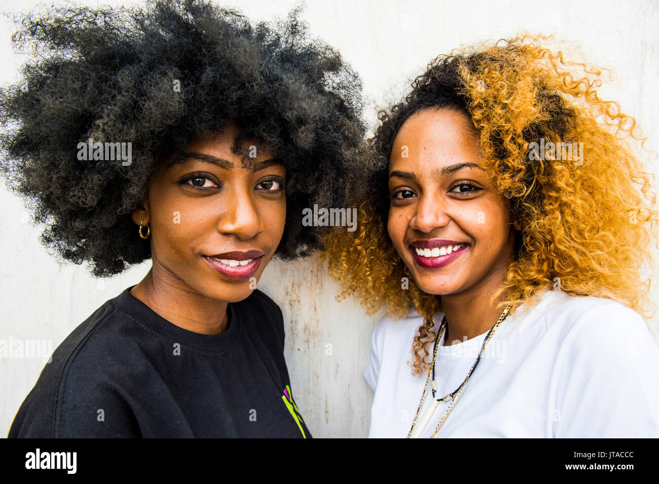 Pretty girls posing, Bujumbura, Burundi, Africa Stock Photo