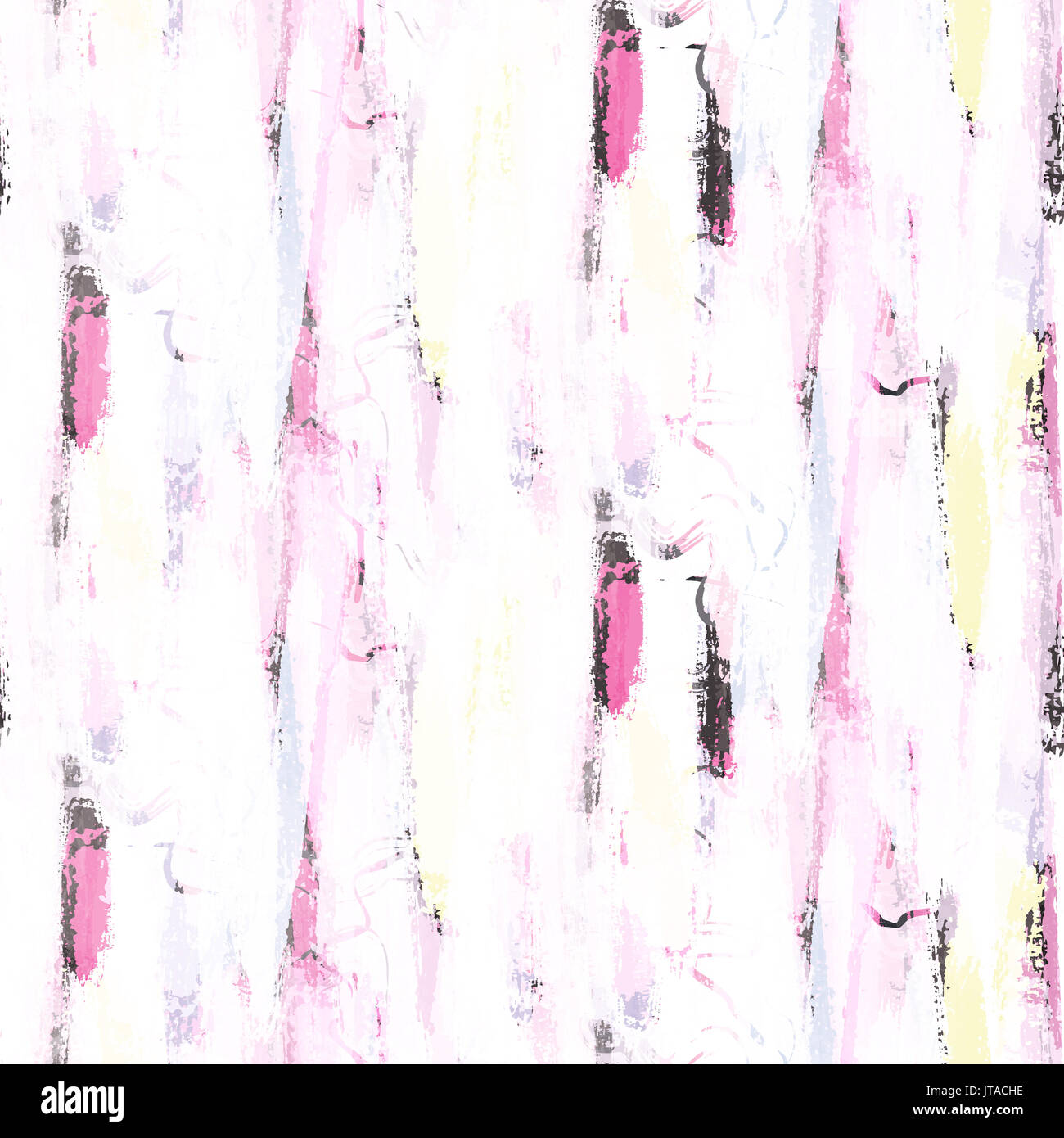 Abstract soft pastel color brushstrokes bold seamless pattern. Neon pink and gray colors white background. Stock Photo