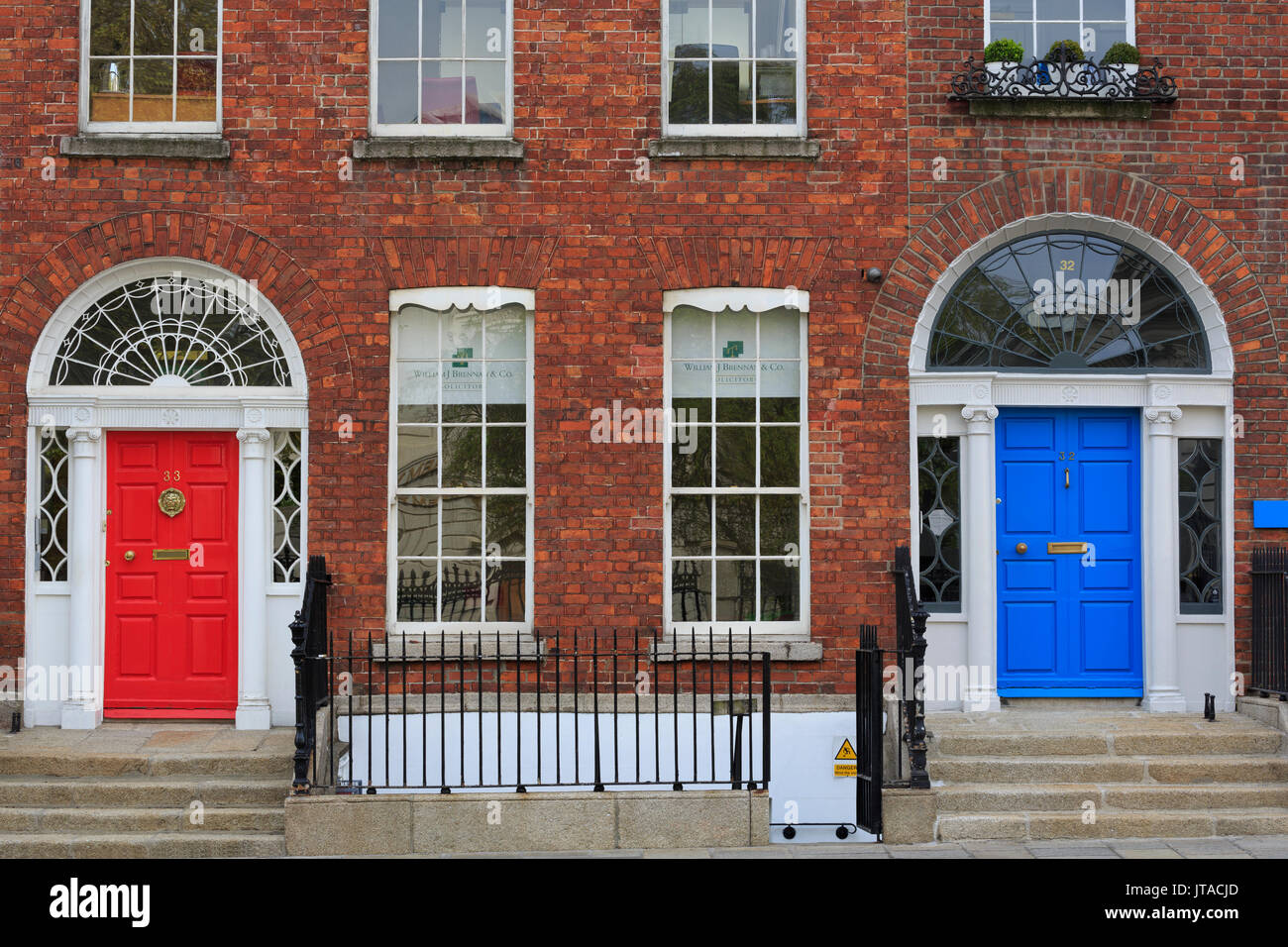 Georgian Door, Merrion Street Upper, Dublin City, County Dublin, Republic of Ireland, Europe Stock Photo
