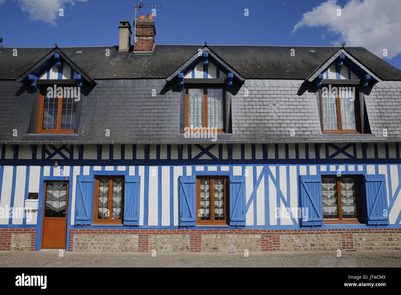 Normandy house, Nassandres, Eure, Normandy, France, Europe Stock Photo