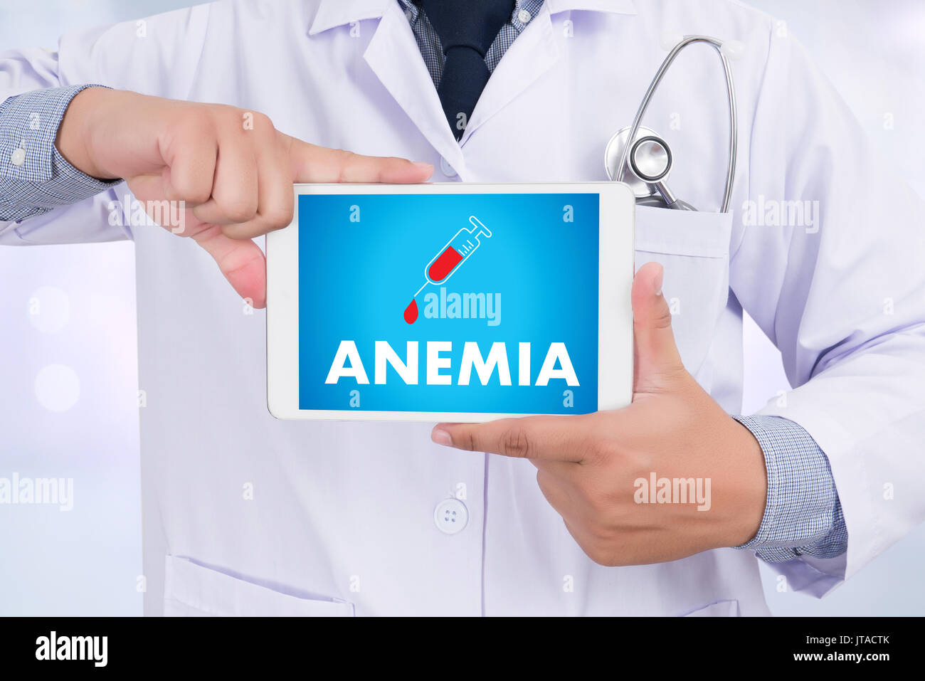 ANEMIA blood for test , Medical Concept , Diagnosis Iron deficiency