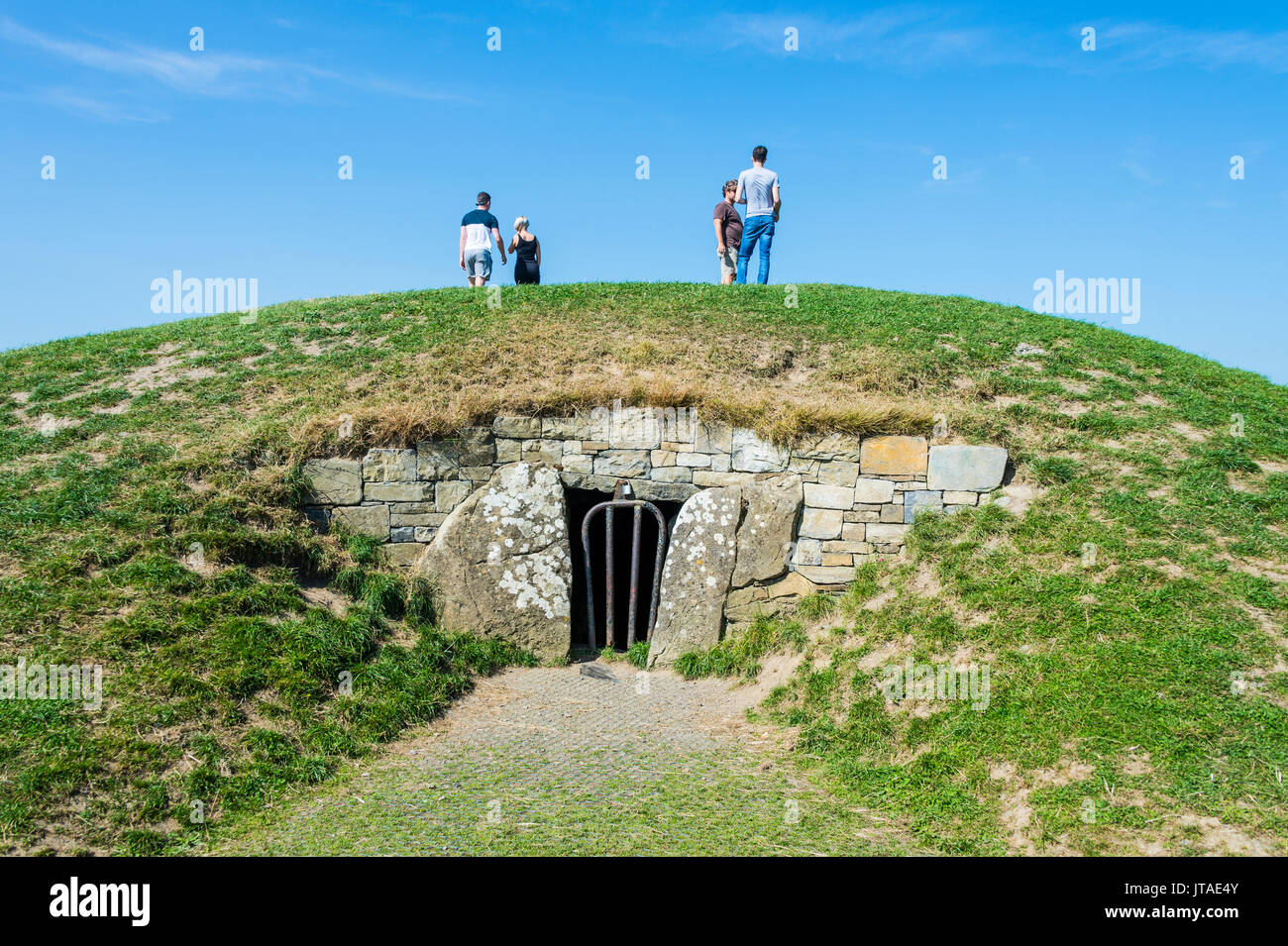 Mount of the Hostages, former high seat of the High King of Tara, Hill of Tara, County Meath, Leinster, Republic of Ireland Stock Photo