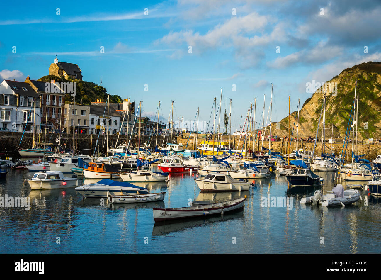Boat harbour of Ifracombe, North Devon, England, United Kingdom, Europe Stock Photo
