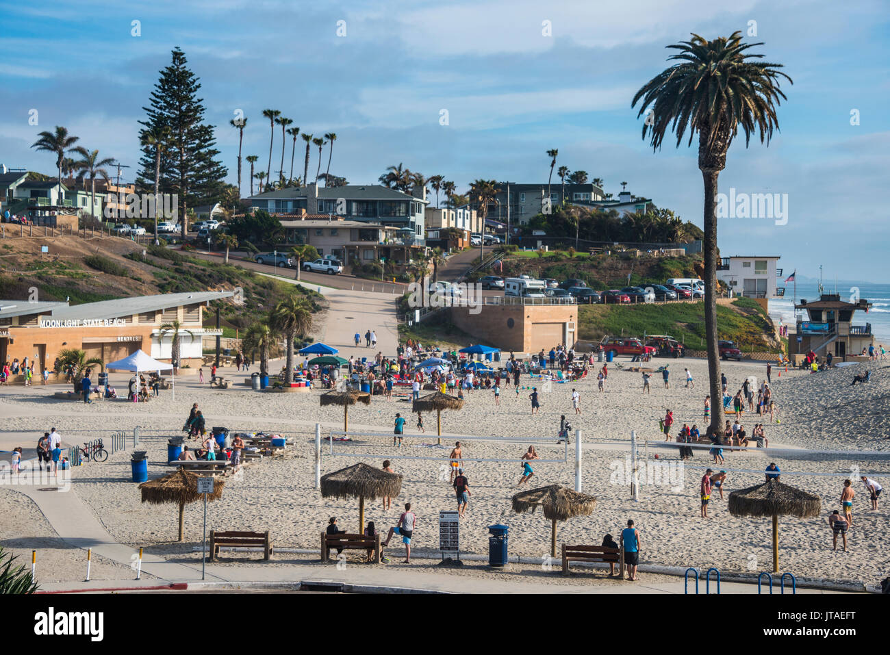 Beach of Encinitas, California, United States of America, North America Stock Photo